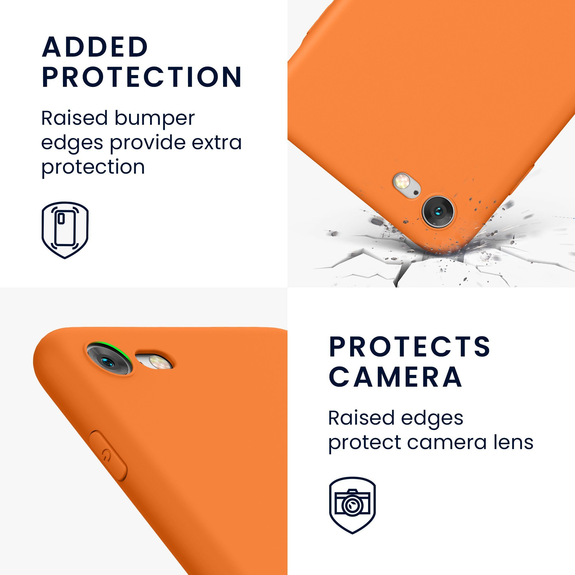 kwmobile Handyhülle Handyhülle für Apple iPhone SE / 8 / 7 Hülle, Weiches Handy Silikon Case - Schutzhülle Cover