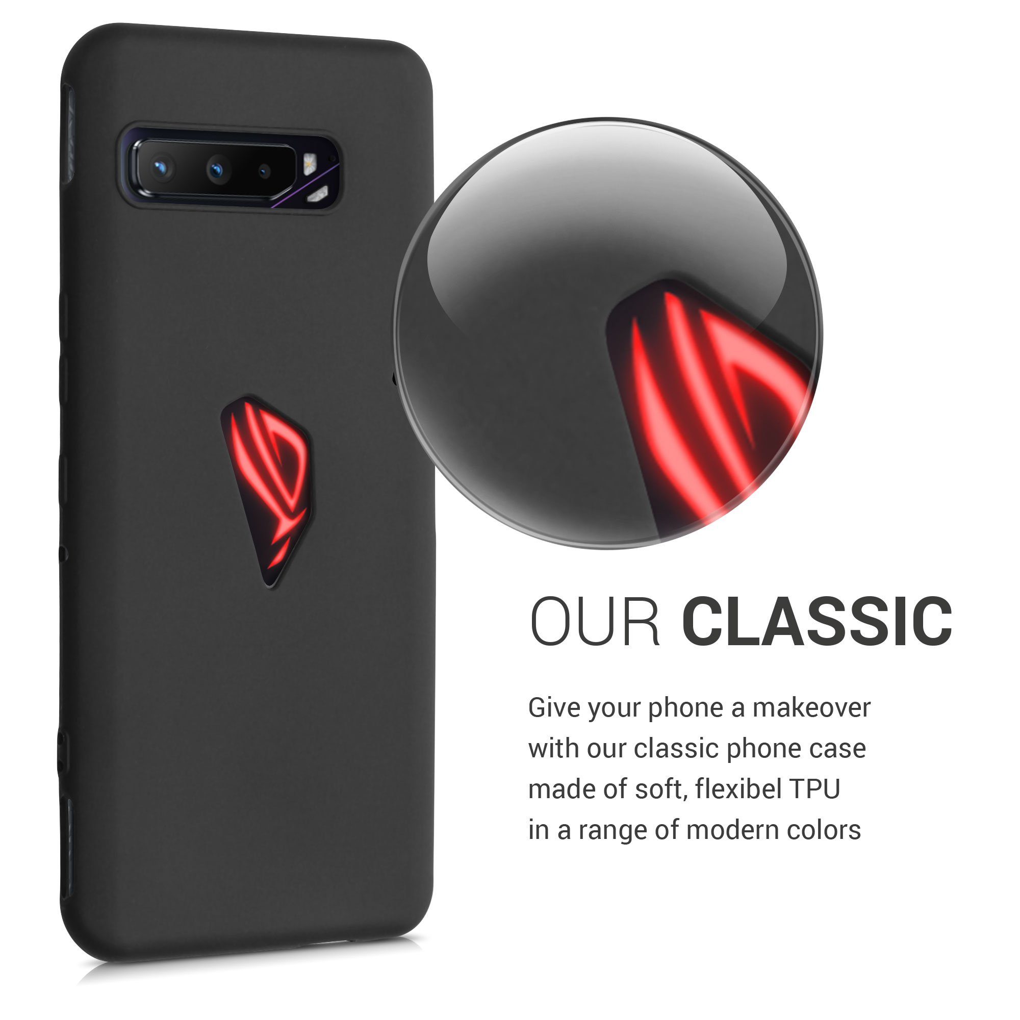 kwmobile Handyhülle Hülle für ASUS ROG Phone 3 (ZS661KS), Hülle Silikon - Soft Handyhülle - Handy Case Cover