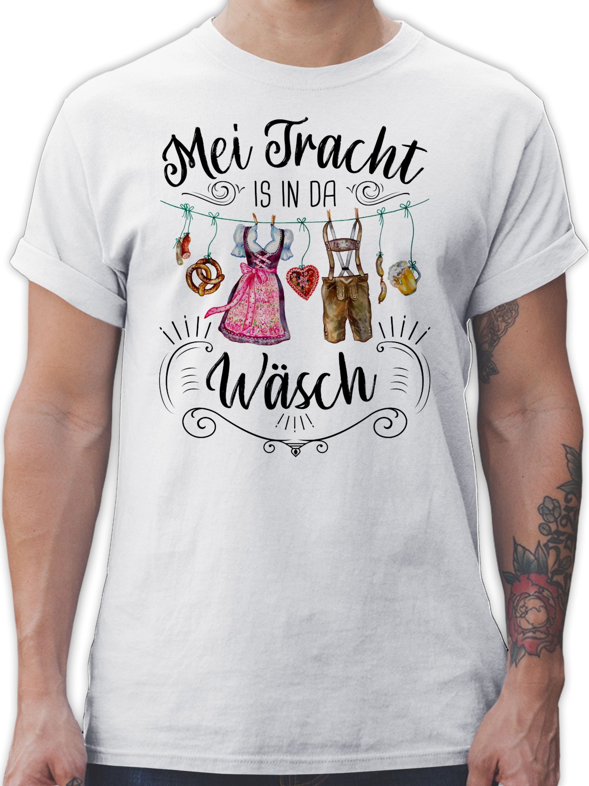 Shirtracer T-Shirt Mei Tracht is in da Wäsch Mode für Oktoberfest Herren