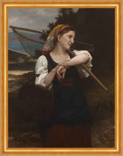 Kunstdruck Daughter of Fisherman William Adolphe Bouguereau Kinder Kescher Netz B, (1 St)