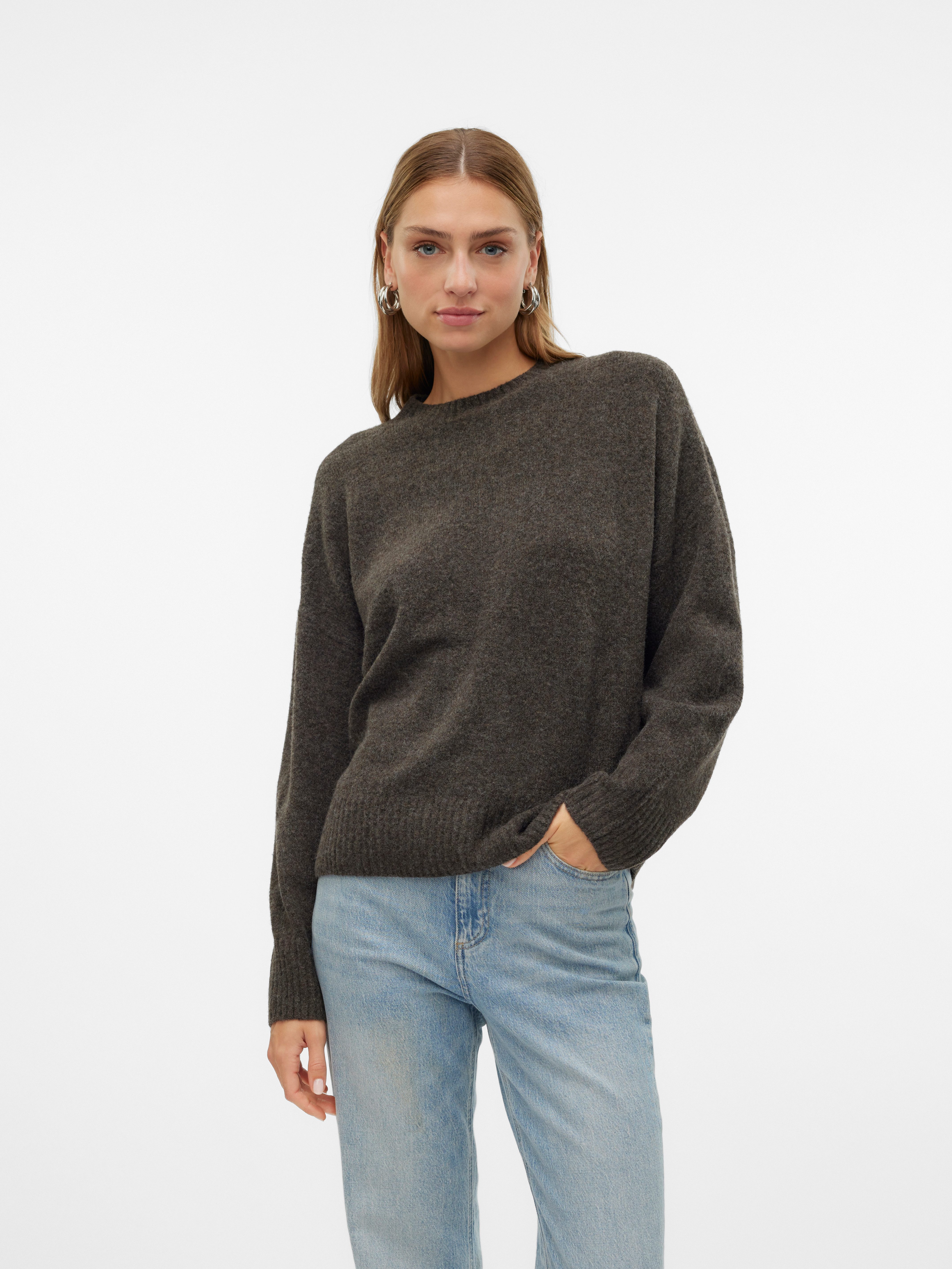 Vero Moda Strickpullover VMBOOM LS O-NECK günstig online kaufen