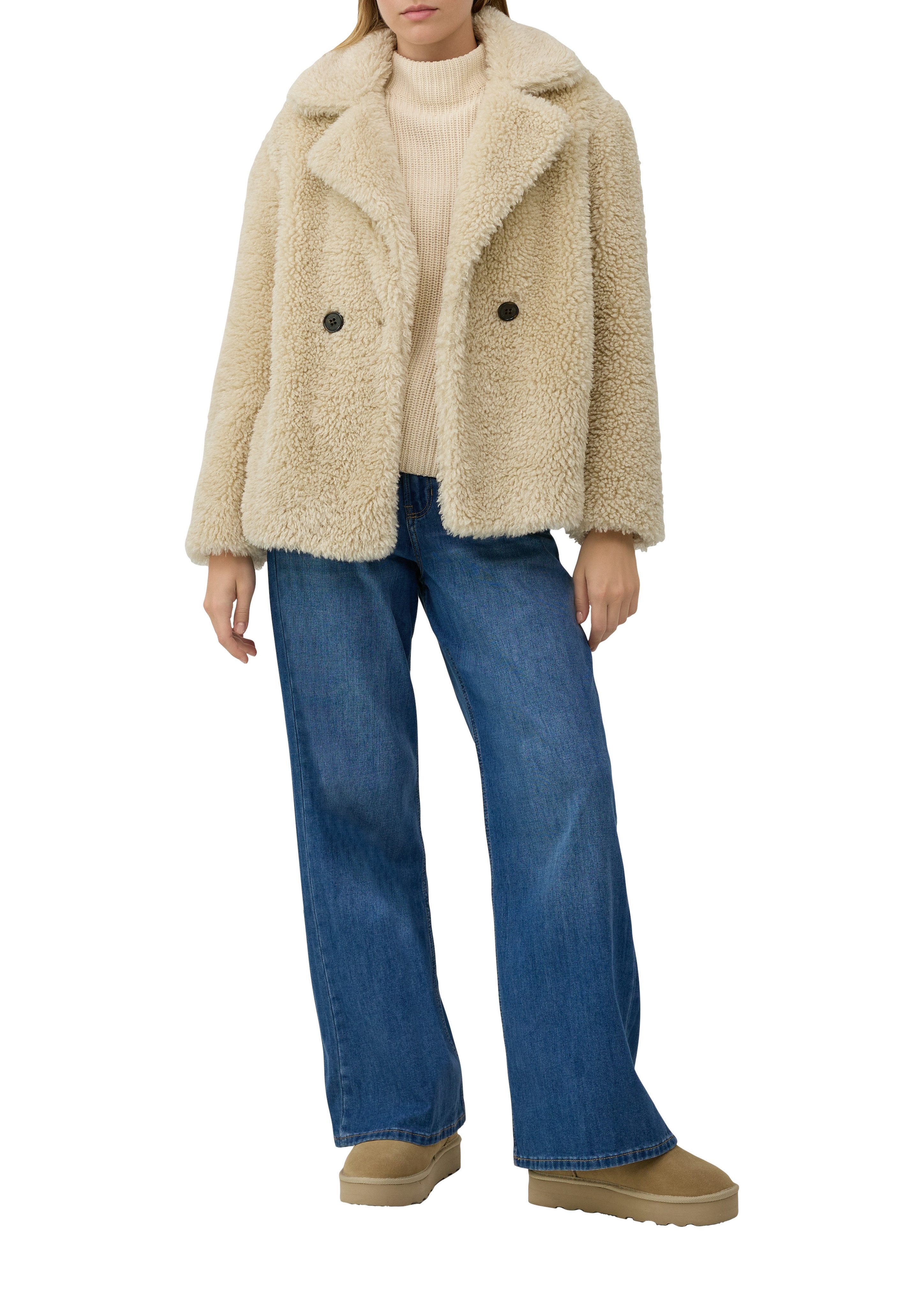 s.Oliver Plüschjacke mit Reverskragen günstig online kaufen