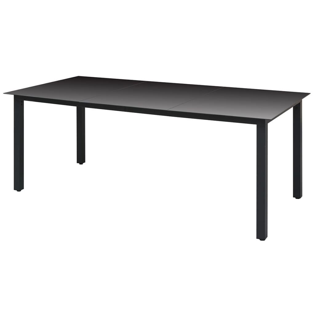 furnicato Gartentisch Schwarz 190x90x74 cm Aluminium günstig online kaufen