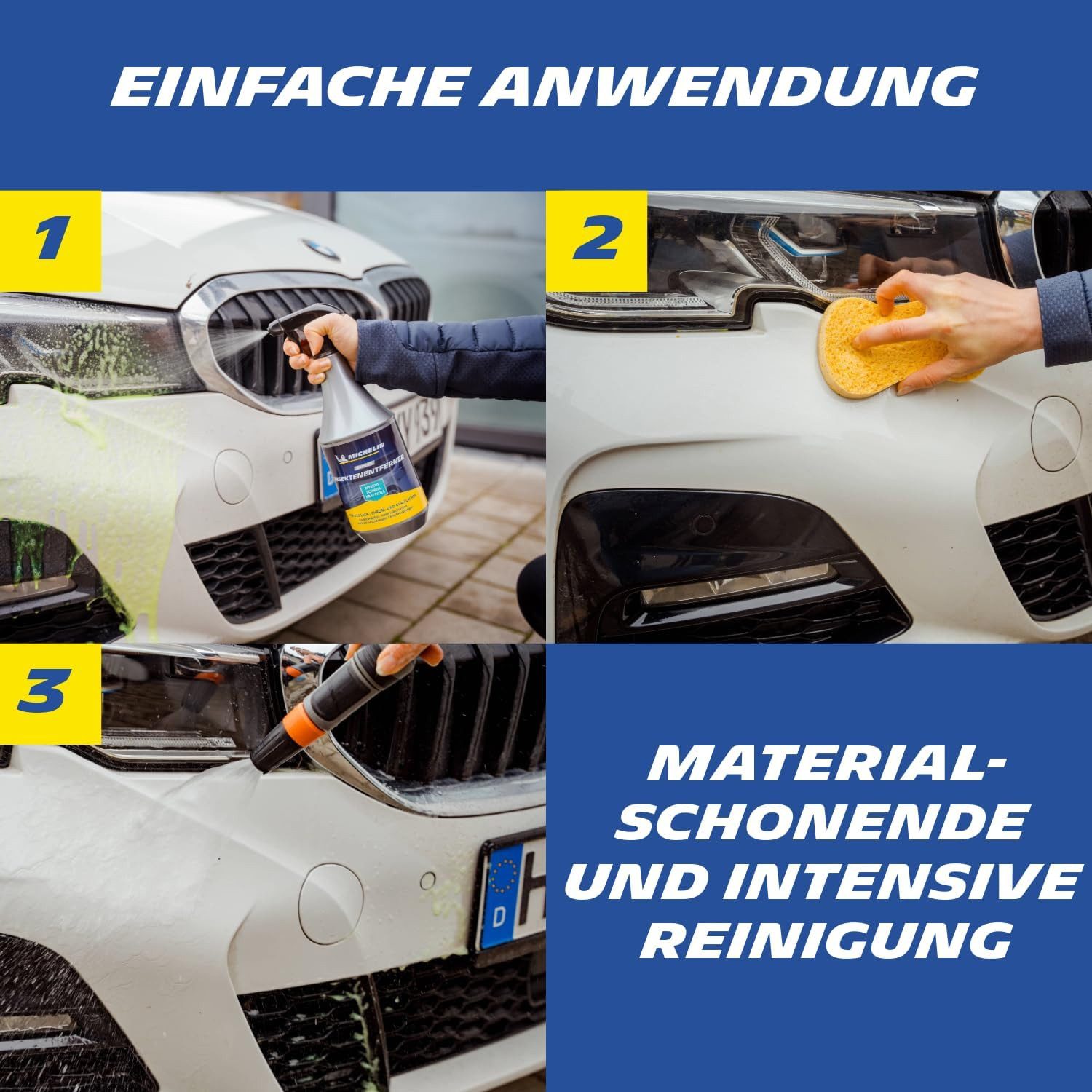 Michelin Expert Insektenentferner 1 Liter schonend für CHROM LACK und GLAS Insektenentferner