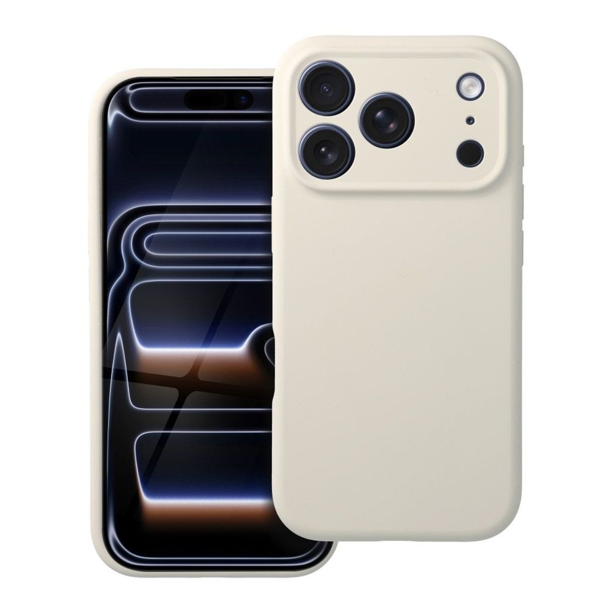 Forcell Handyhülle F Protect Rubber Magnet Hülle Weiß-Beige Kompatibel mit iPhone 17