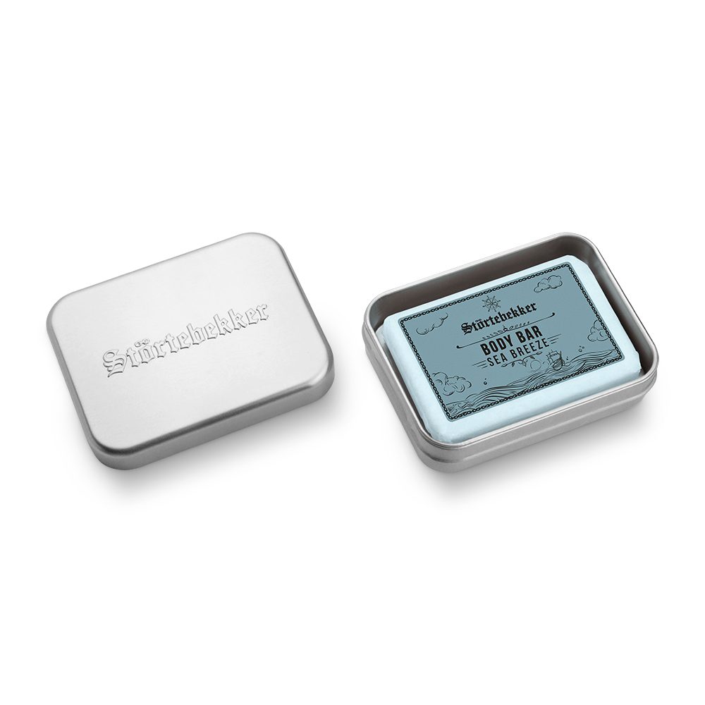 Störtebekker Feste Duschseife Body Bar (120 g) + Soap Box XL Duschset, mit Shea-Butter für Extra-Pflege