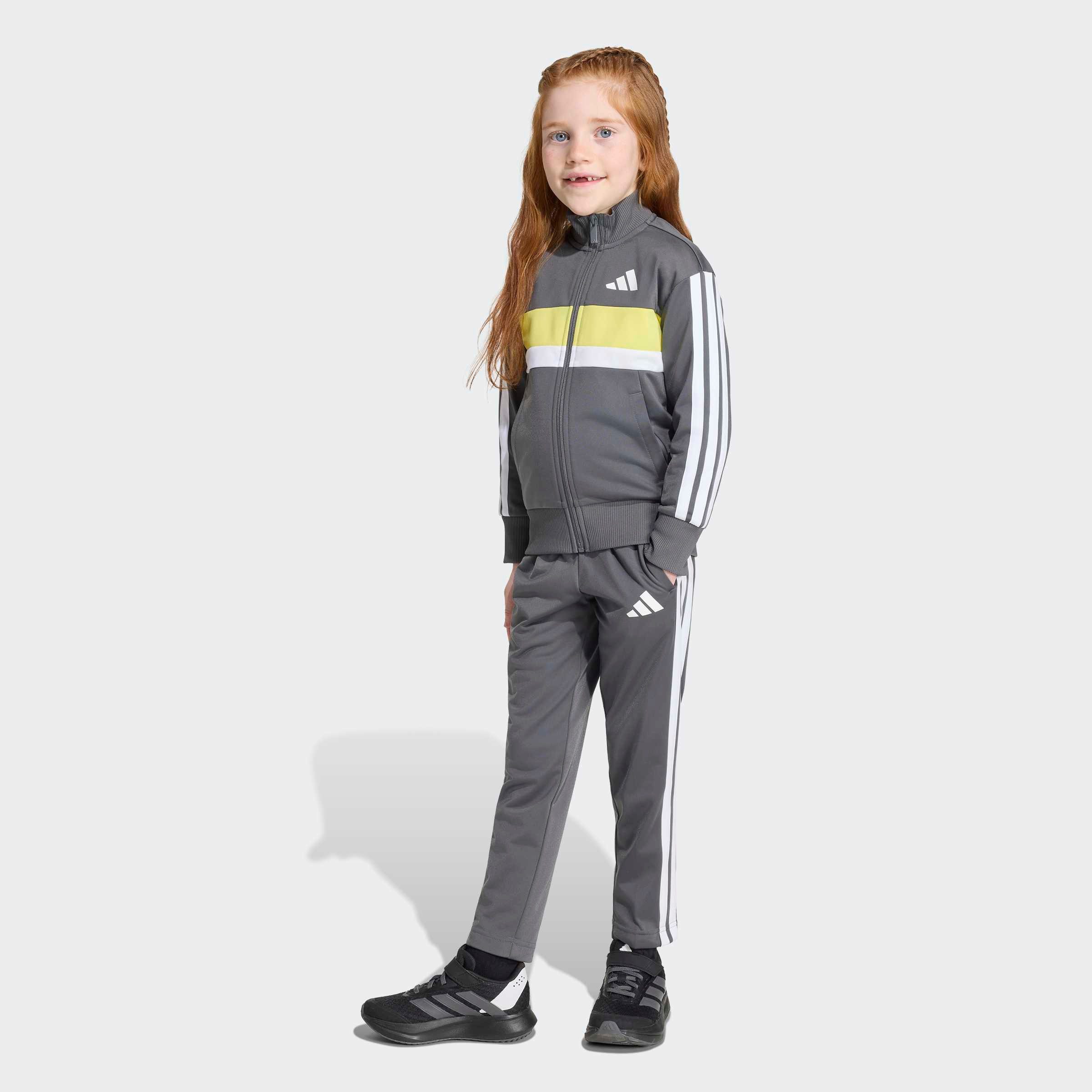 adidas Sportswear Trainingsanzug SEASONAL ESSENTIALS TIBERIO 3-STREIFEN TRICOT KIDS (2-tlg)
