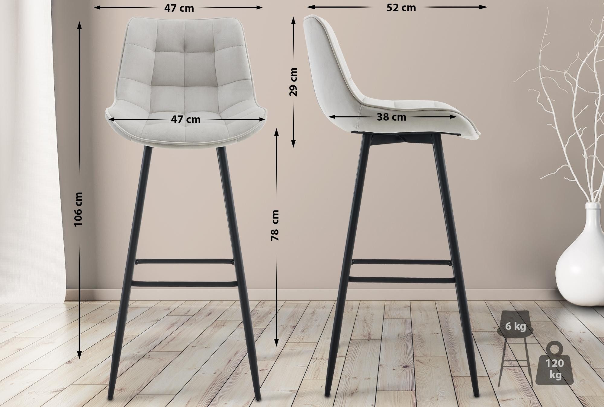 CLP Barhocker Dartford (2er Set, 2 günstig online kaufen