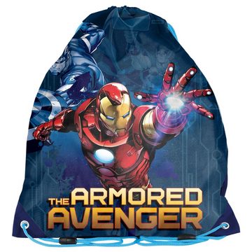 PASO Kinderrucksack (Set), 3-Tlg.Kinderrucksack+Befüllte Federmappe+Turnbeutel-Avengers-Blau/Bunt