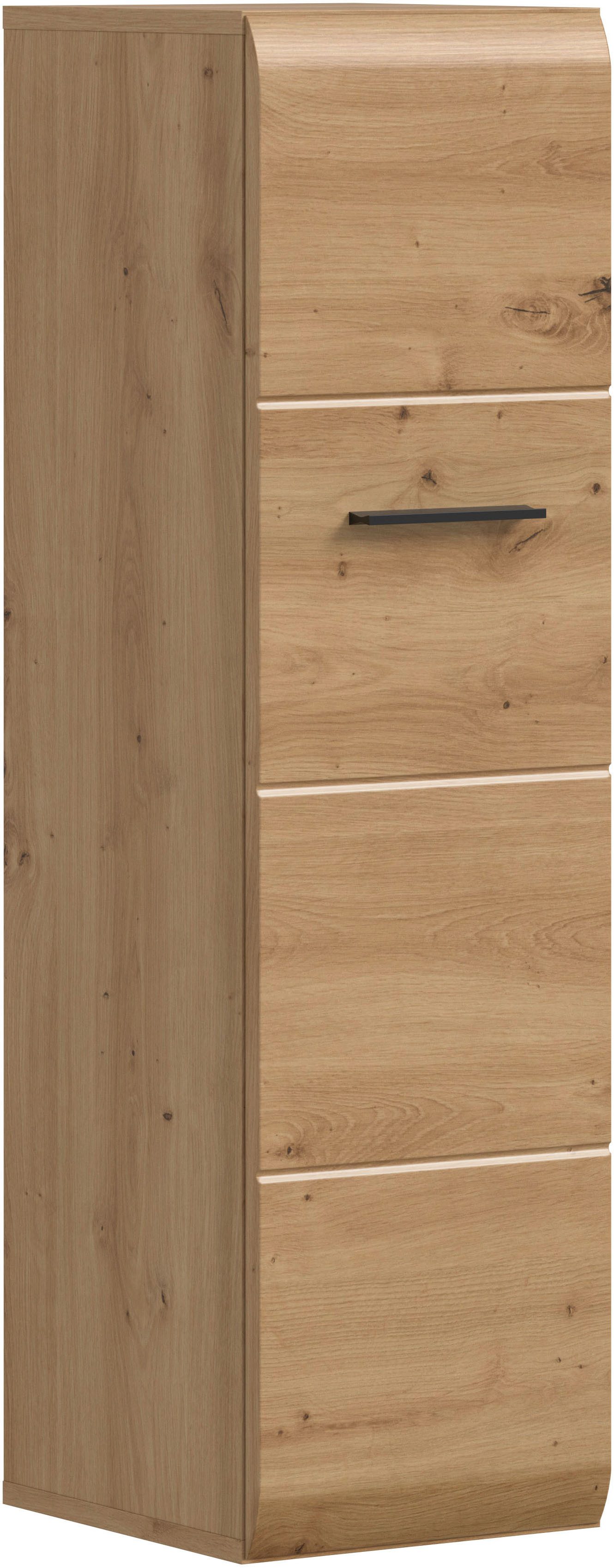 welltime Stauraumschrank FLORENZ, Höhe 106 cm, 1 Tür, 4 Fächer, stehend & hängend montierbar (1-St., TOPSELLER) Türanschlag wechselbar, hochwertige MDF Front, B – Bild 4 von 5