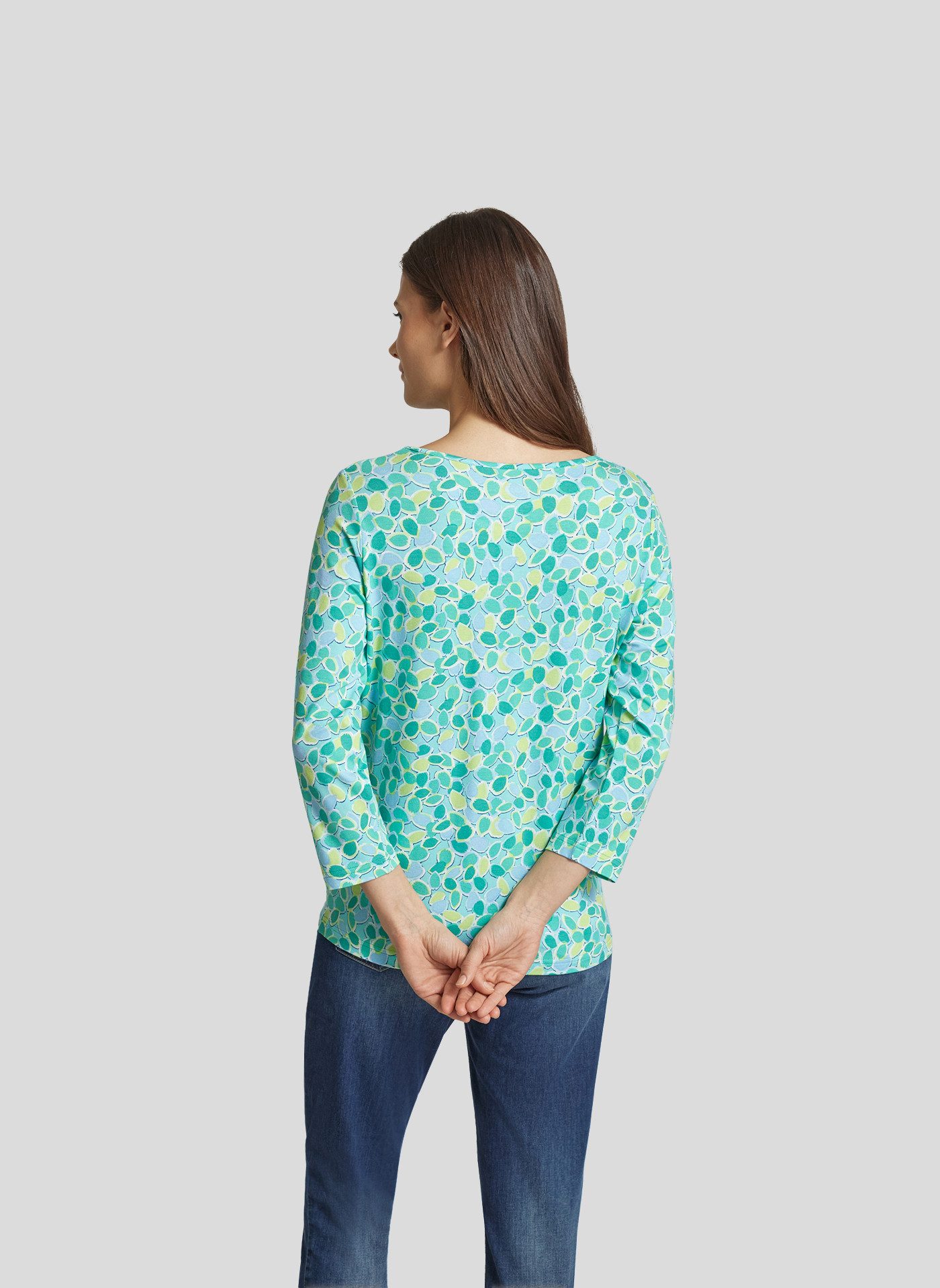 Rabe 3/4-Arm-Shirt mit grafischem Muster, mit Stretch