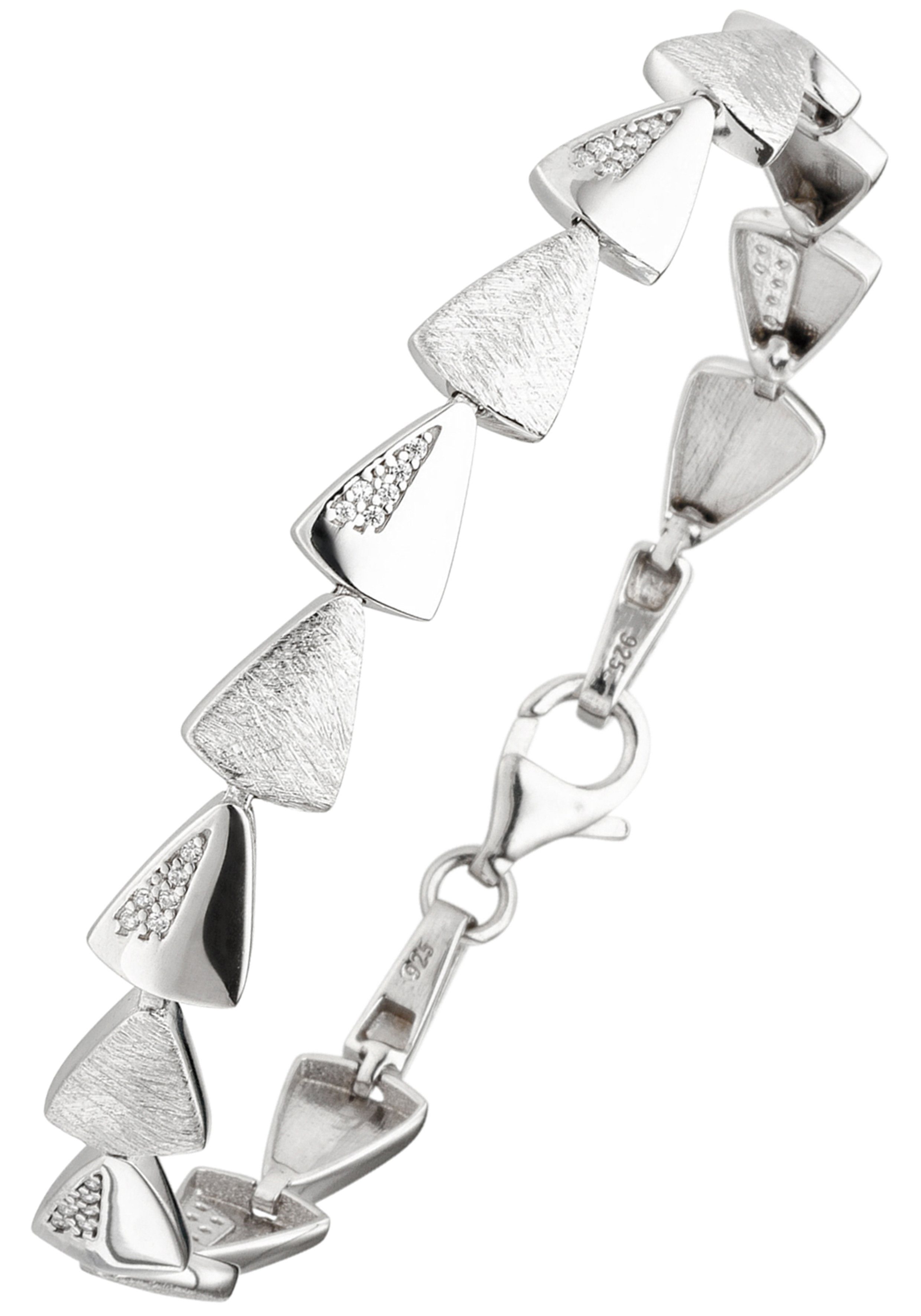 Dreiecken, JOBO Zirkonia 42 925 19 Silber cm Armband mit