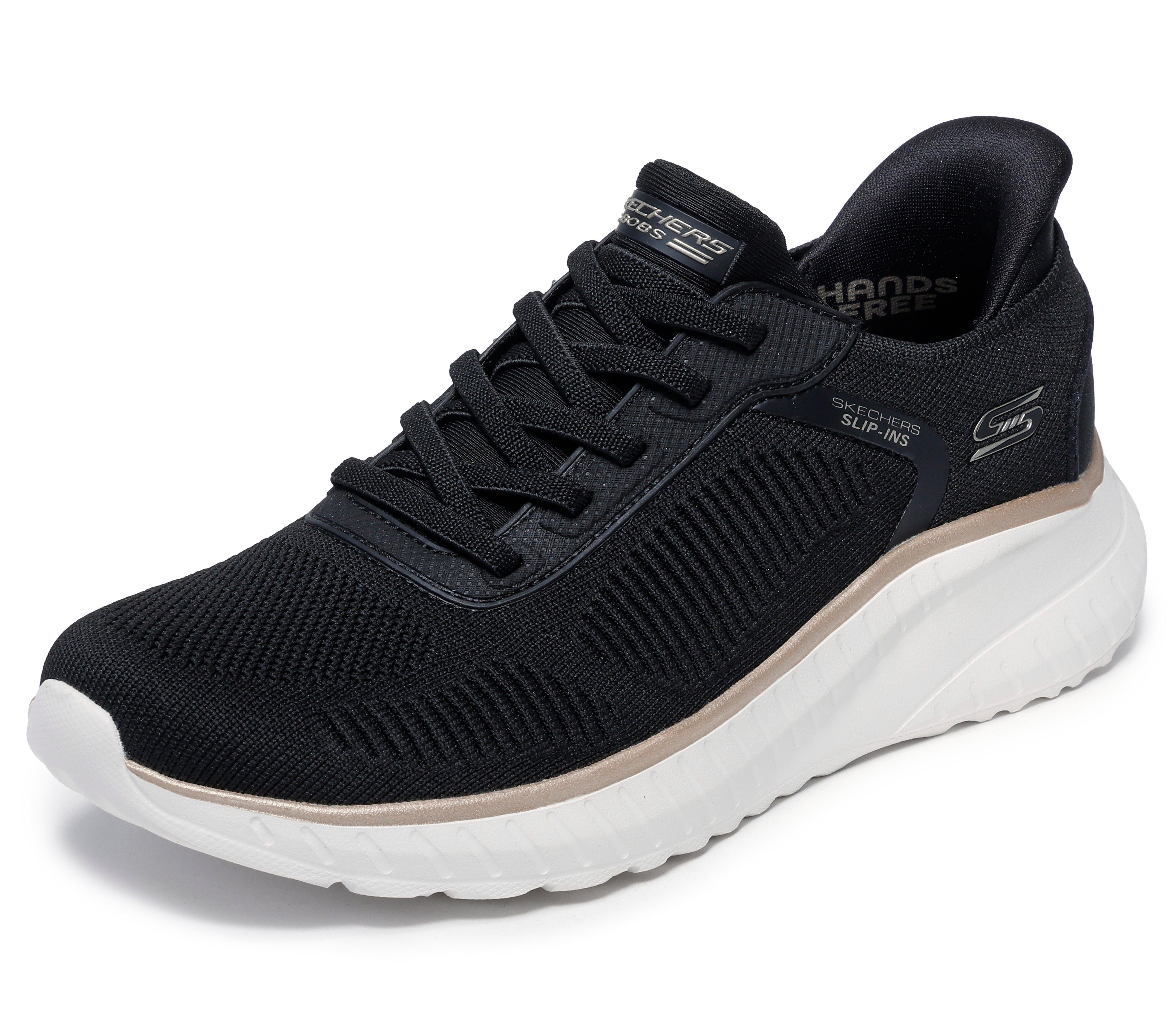 Skechers BOBS SQUAD CHAOS-CURRENT MUSE Slip-On Sneaker, Slipper, Freizeitschuh in veganer Verarbeitung