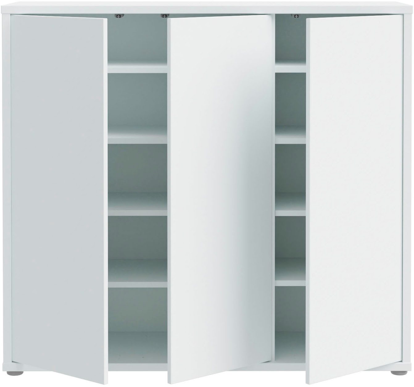 FORTE Schuhschrank Alice Springs, Schuhschrank, Platz für 20 Paar Schuhe, 3 Türen (B/H/T 109,2/99,1/34,9 cm) Stauraumschrank, Mehrzweckschrank, grifflose Front, – Bild 3 von 5