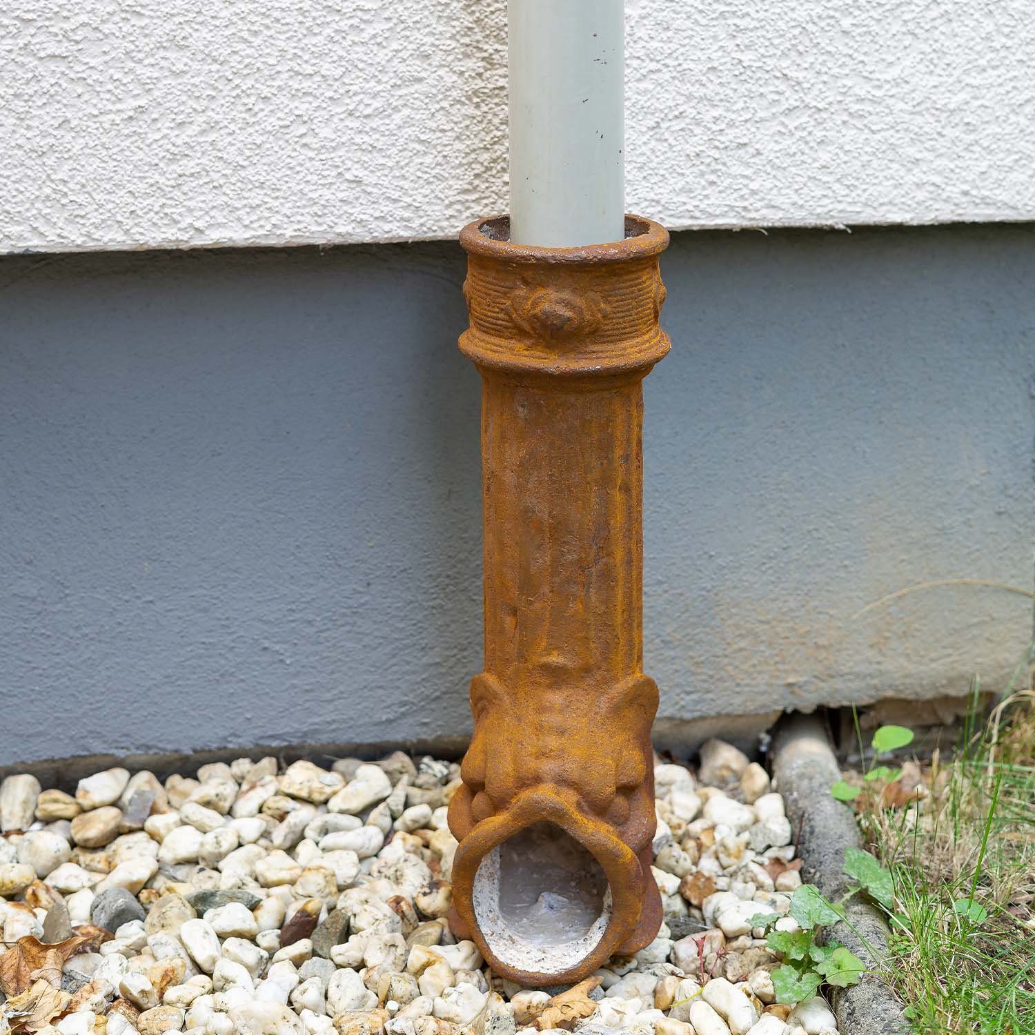 Dachrinne Auslauf Regentonne Gartenbrunnen Wasserspeier Anti Ablauf Einlauf Aubaho Fallrohr