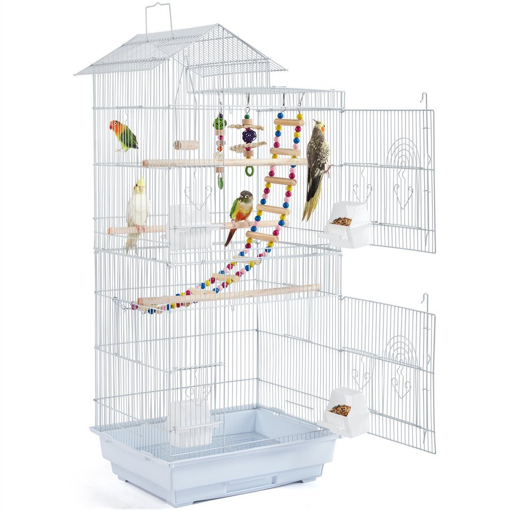 Yaheetech Vogelkäfig, Vogelvoliere mit Vogelspielzeuge Käfigspielzeug günstig online kaufen