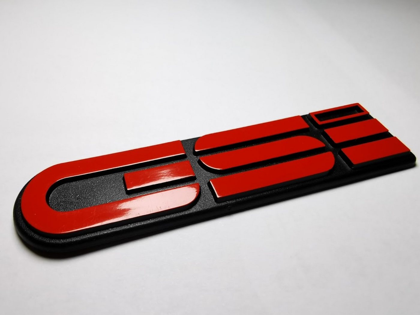 Thumbnail - HR Autocomfort Typenschild Auto 3D Emblem Relief Schild GSi rot 94 mm selbstklebend