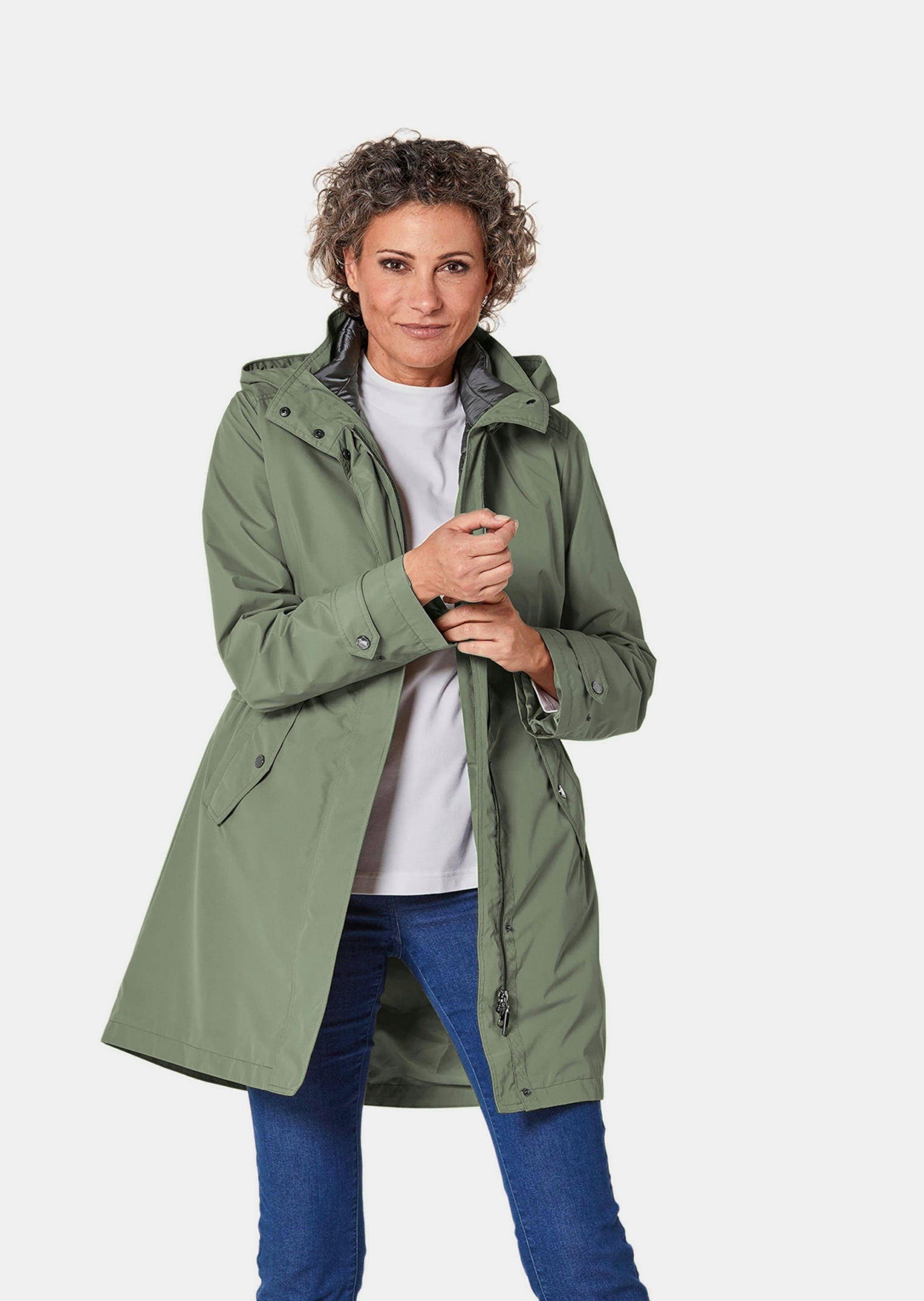GOLDNER Funktionsjacke Kurzgröße: Kapuzenjacke mit 3-in-1-Funktion Windbreaker mit integrierter Steppweste, Stehkragen und Langarm