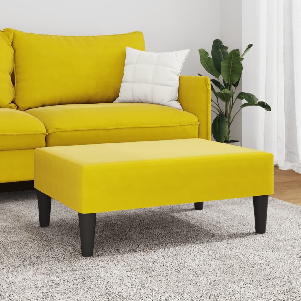 vidaXL Polsterhocker Fußhocker Gelb 77x55x31 cm günstig online kaufen