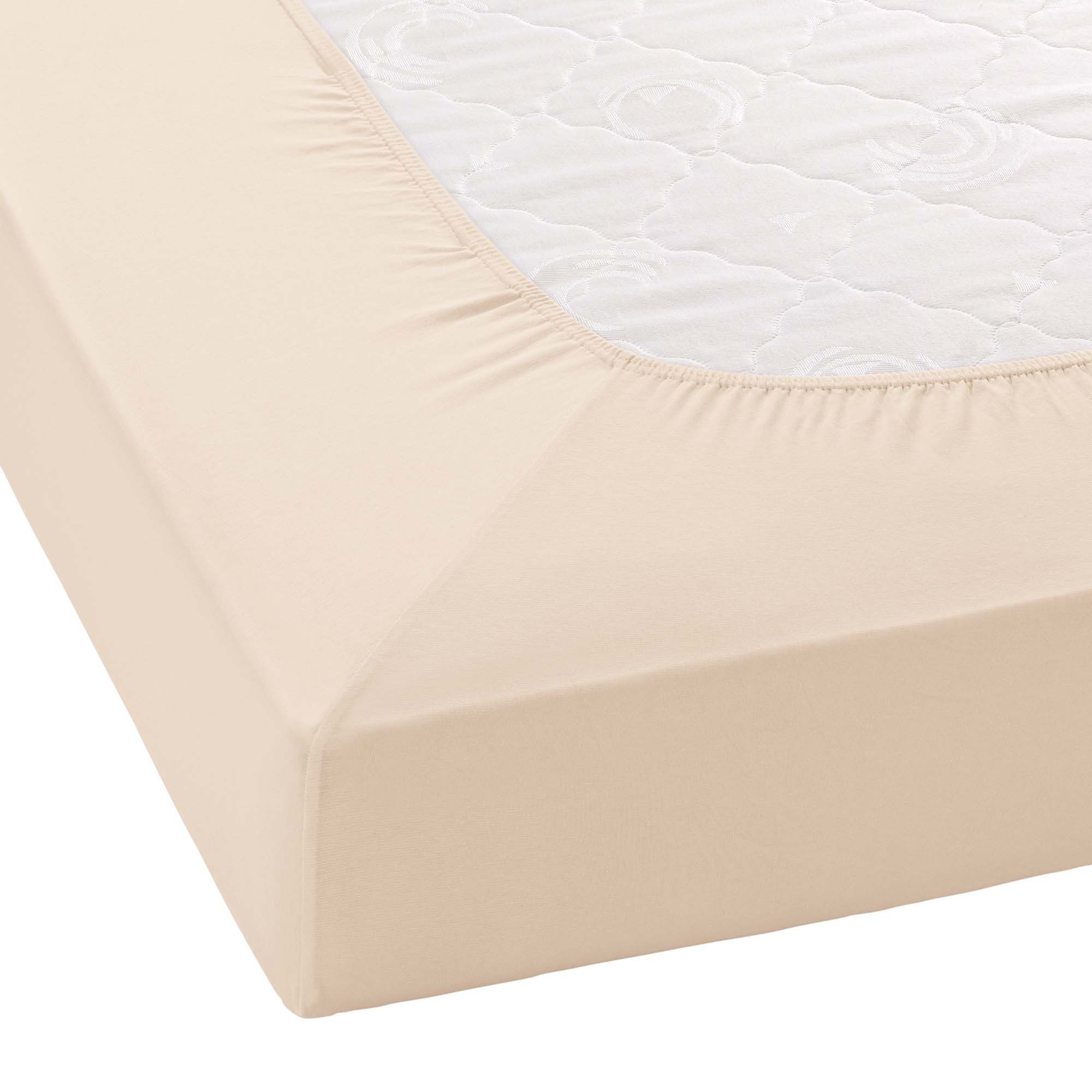 Janine Spannbettlaken ELASTIC 5002 Jersey Bettlaken mit Elasthan, 190 g/m², Jersey-Elasthan, Gummizug: rundum, (1 Stück), für Matratzen bis 35 cm Höhe, 95% Baum – Bild 3 von 5