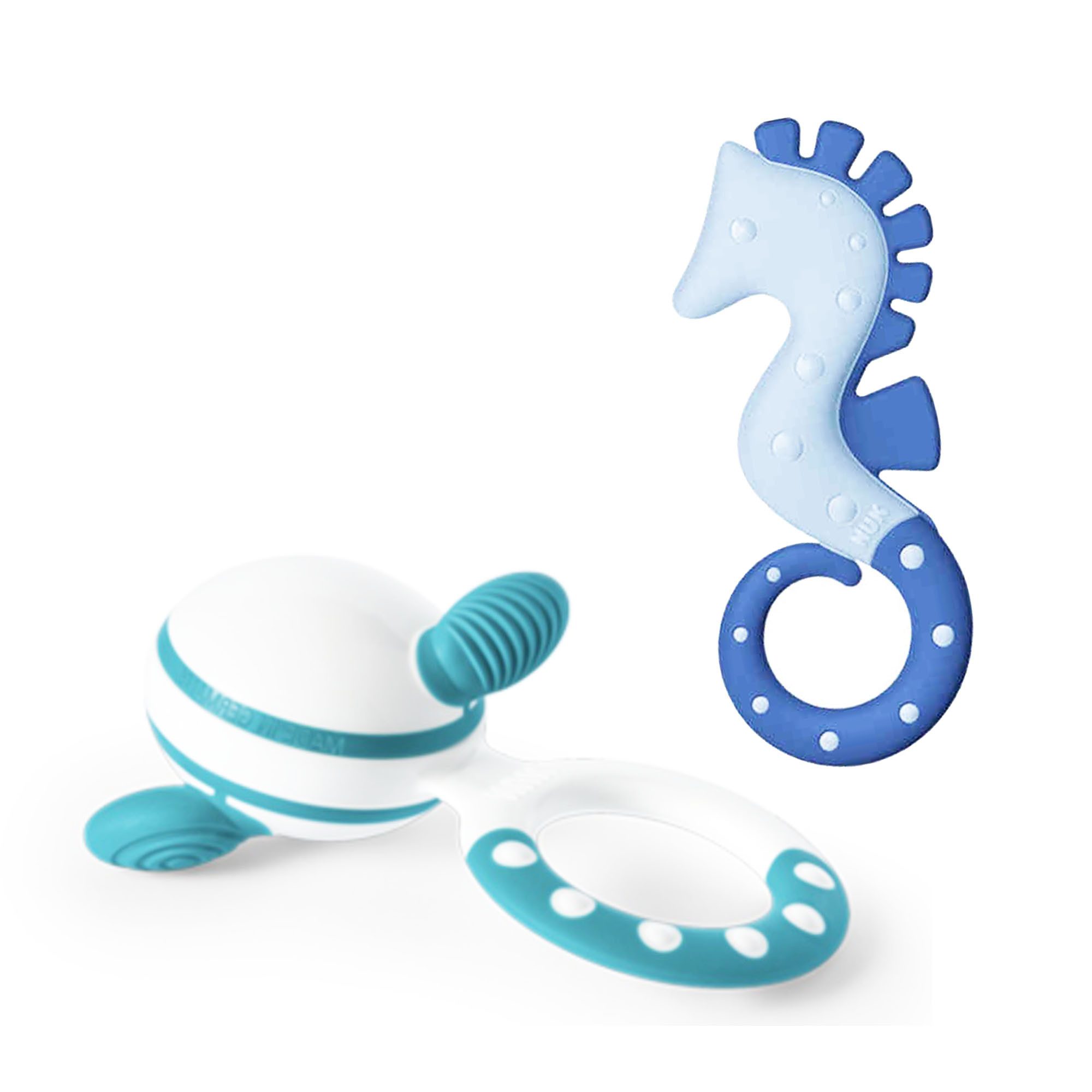 Beißring NUK baby Beißring Vorteilset play&twist + Seepferdchen ab3M
