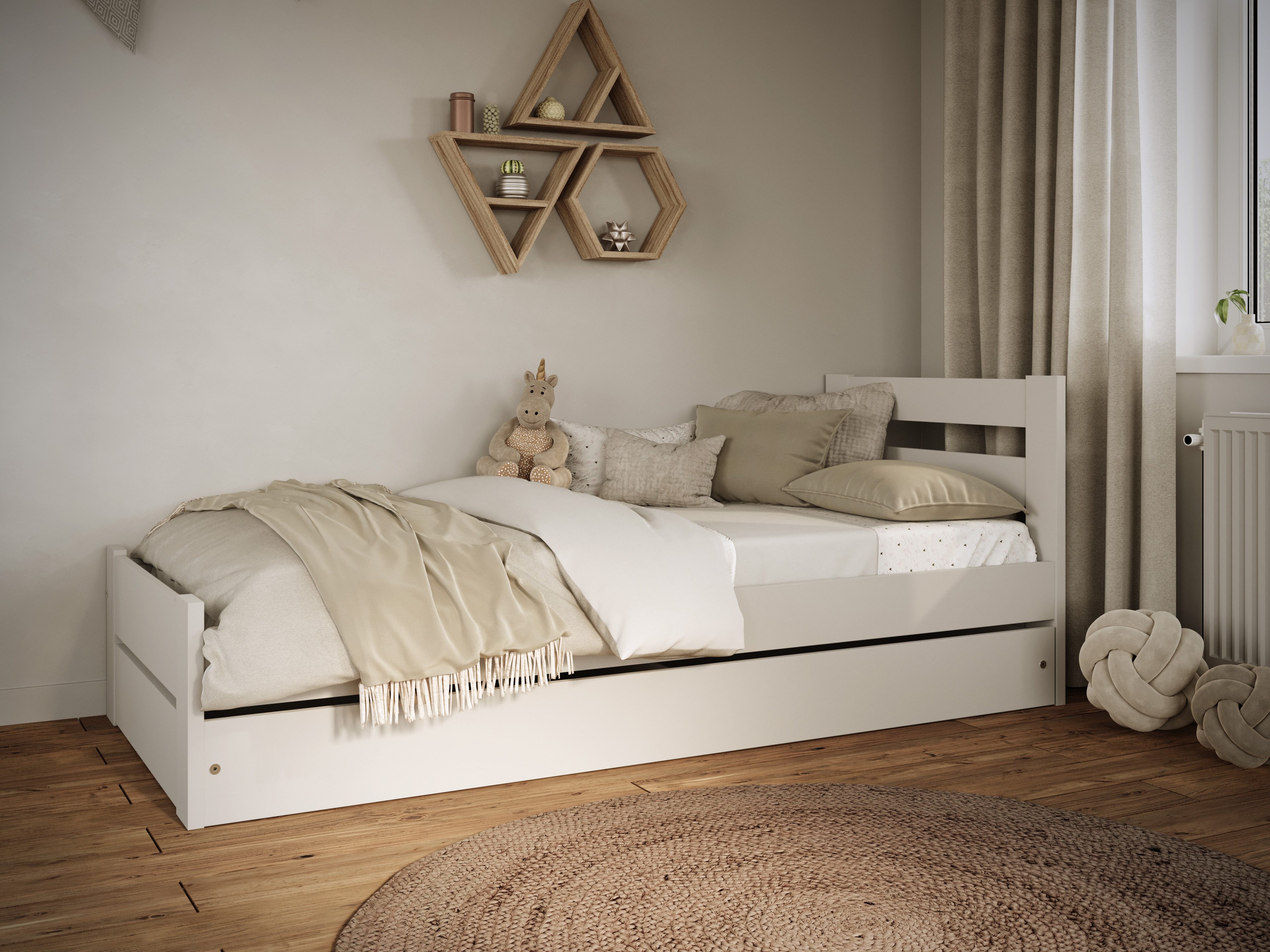 Bjird Kinderbett Jugendbett mit geräumiger Schublade günstig online kaufen