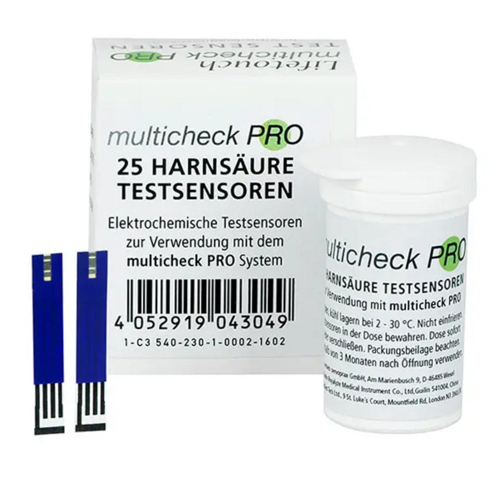 Harnsäure-Teststreifen Lifetouch Multicheck PRO Sensoren