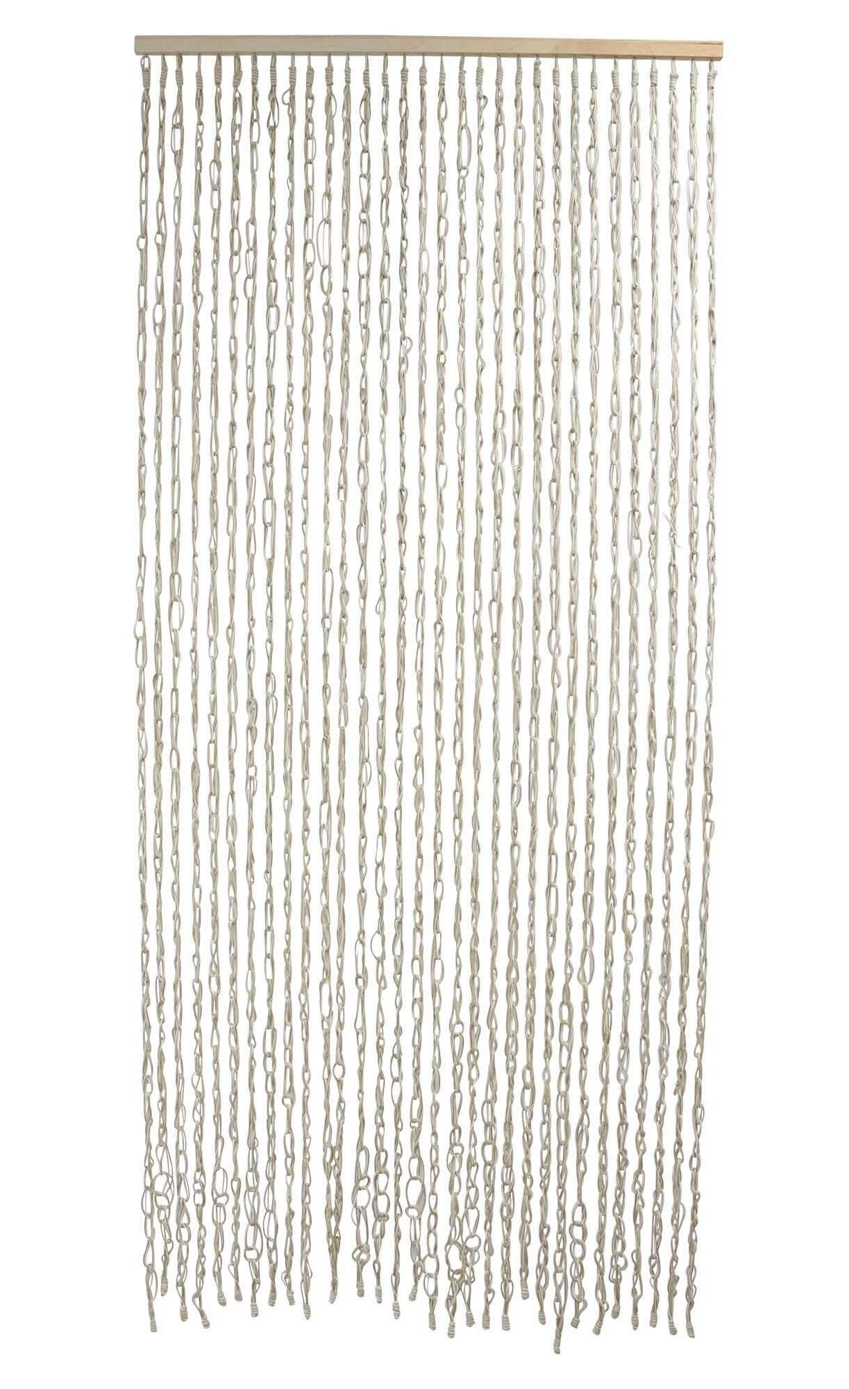 Dekoleidenschaft Türvorhang "Cotton" 90x200 cm, Balkontür Insektenschutz Vorhang, Fliegenvorhang, aus Baumwolle, Fadenvorhang, Insektenvorhang, Fliegenschutz