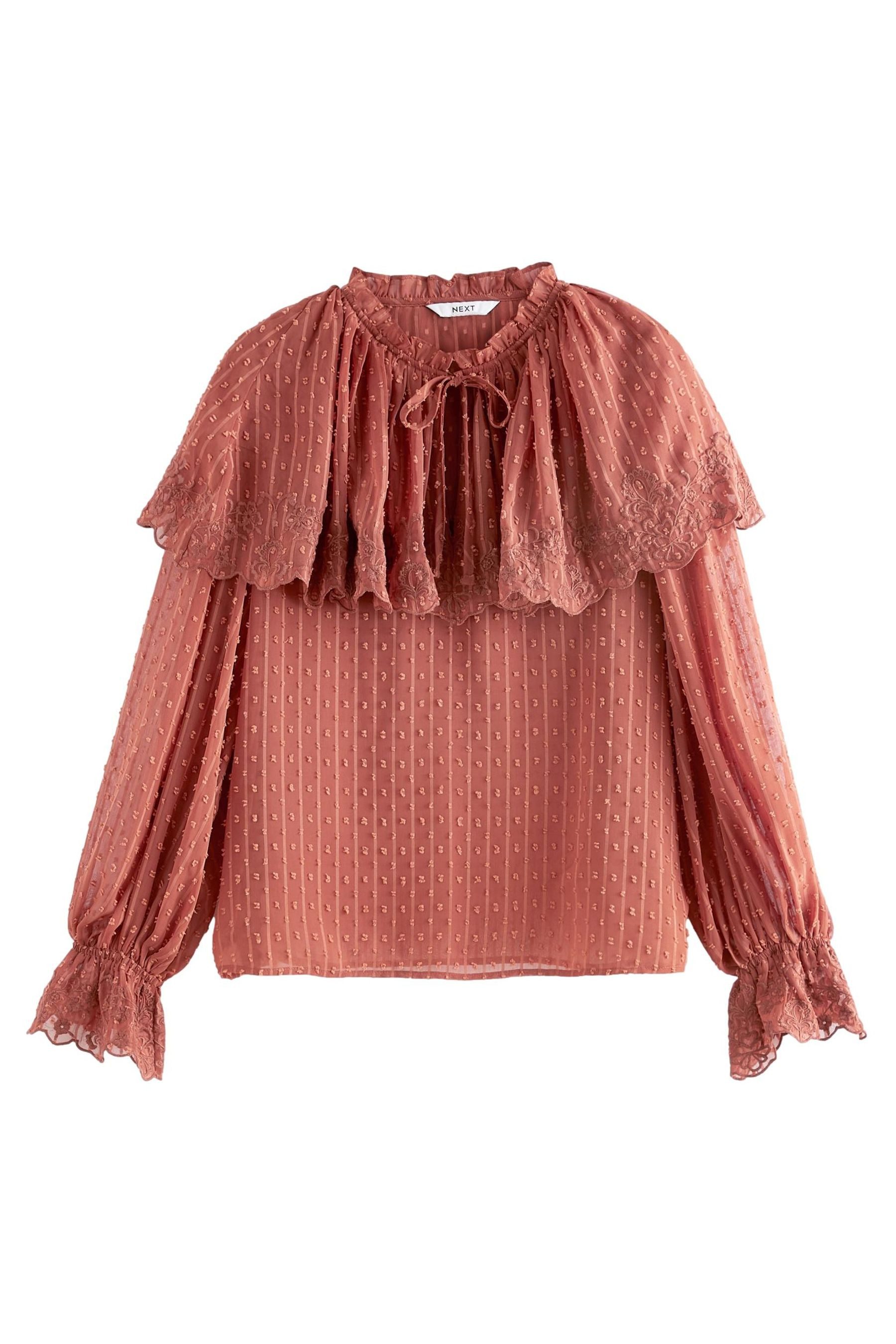 Next Blusenshirt Bestickte Bluse mit transparentem günstig online kaufen