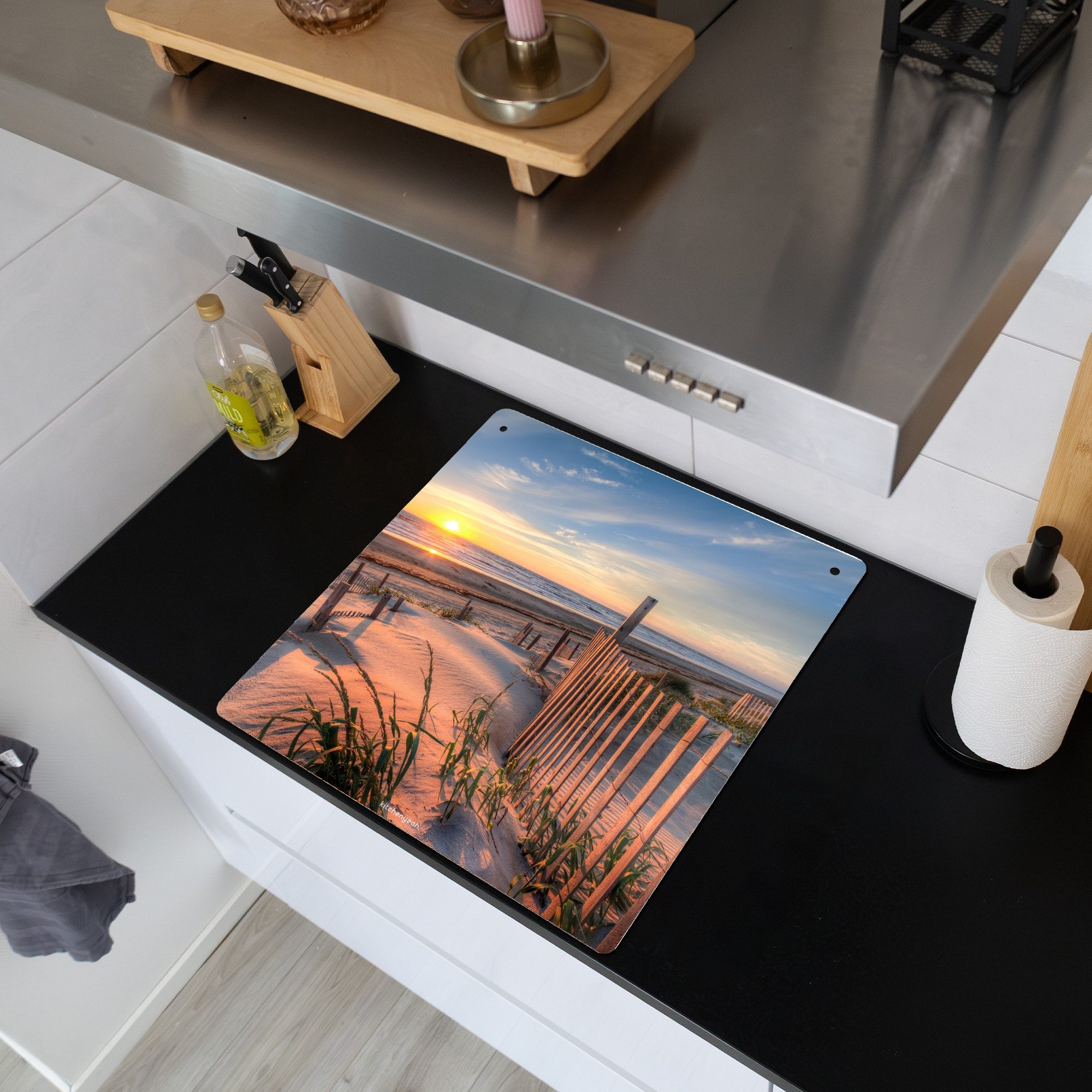 KitchenYeah Küchenrückwand Strand - Natur - Sonnenuntergang, (1-tlg), Induk günstig online kaufen