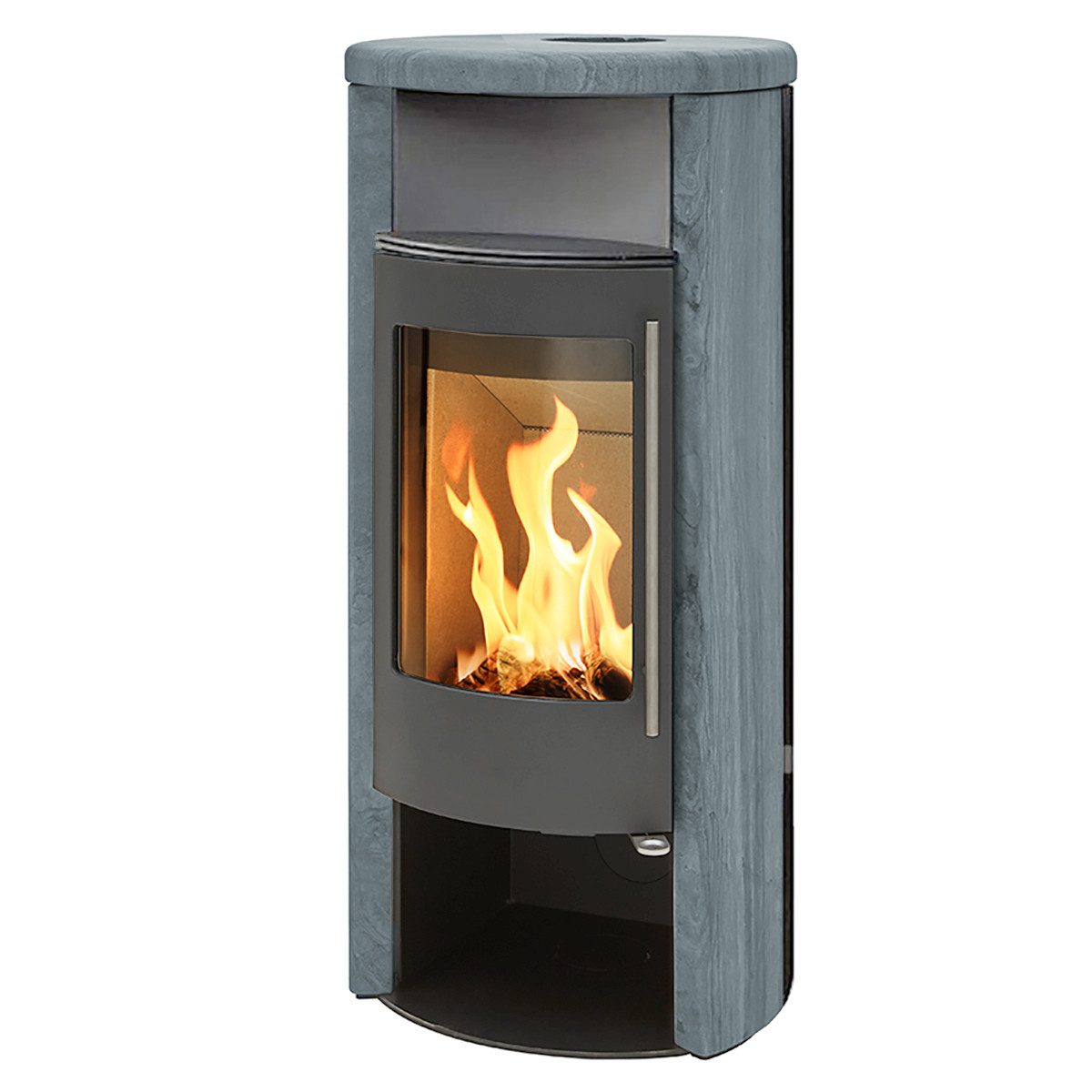 ABX Kaminofen ABX Kaminofen Oslo gussgrau/Speckstein, 6 kW, Zeitbrand