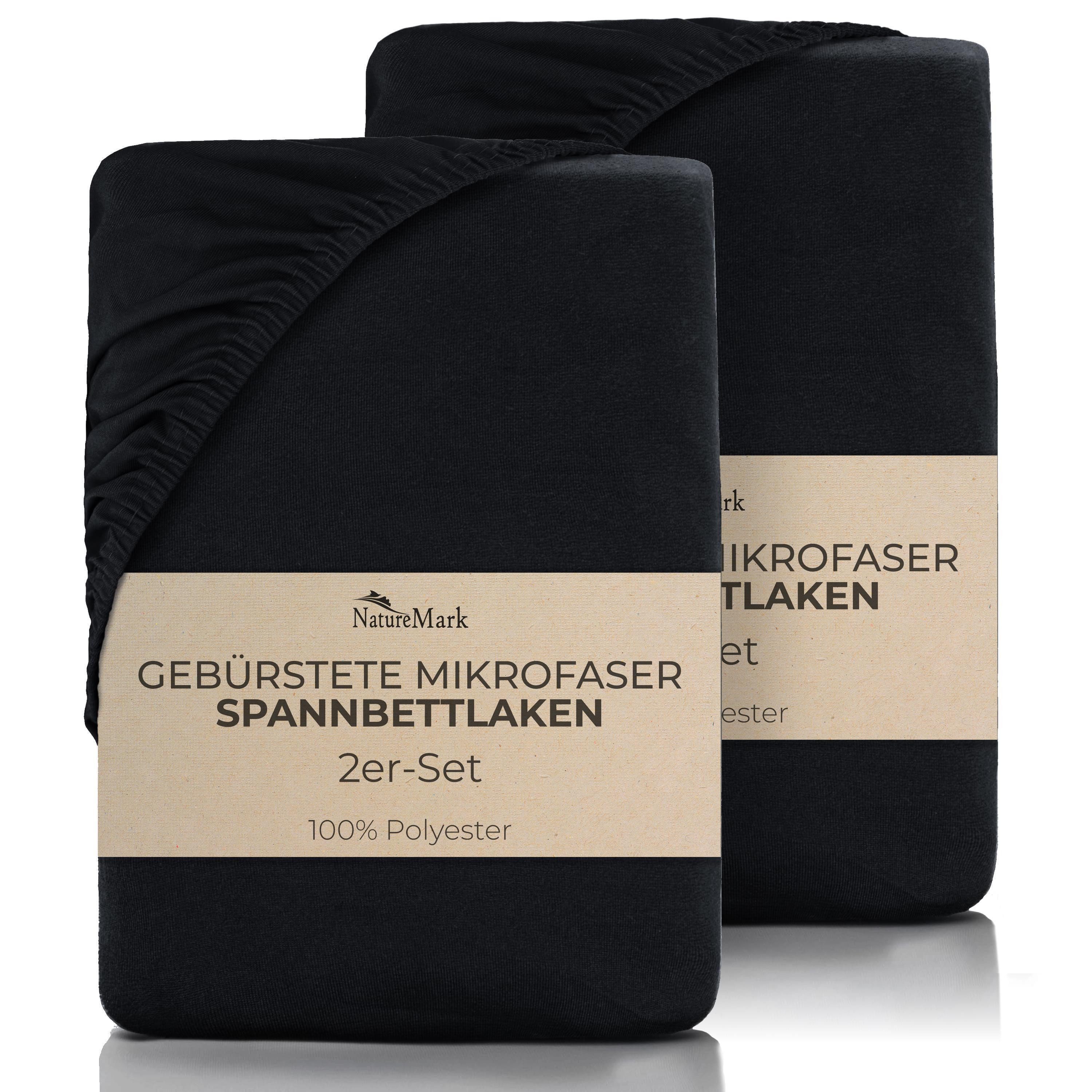 NatureMark Spannbettlaken gebürstete Mikrofaser Spannbettlaken 2er-Pack, Po günstig online kaufen