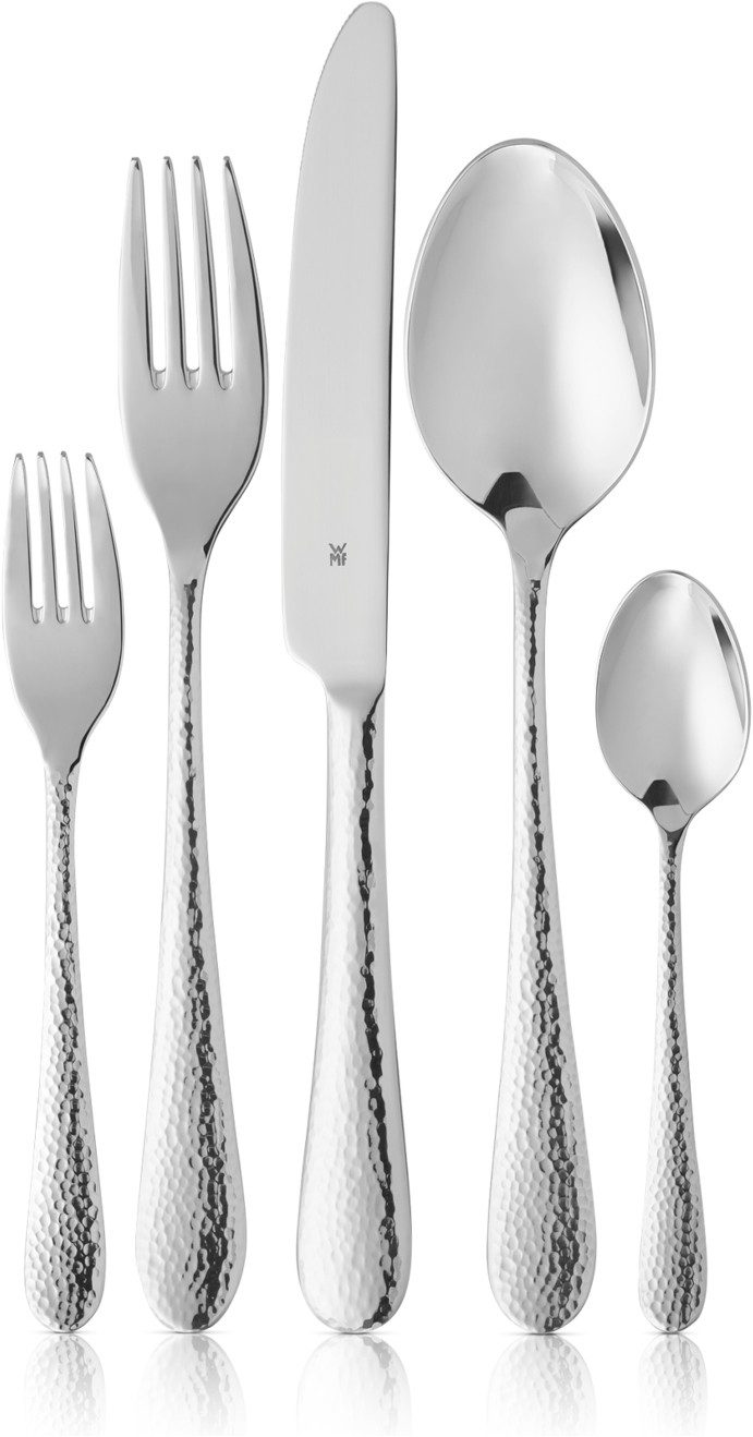 WMF Besteck-Set Sitello Besteck-Set, 30-teilig, Cromargan®, 6 Personen, Cromargan Edelstahl 18/10, ergonomisch, glänzend, spülmaschinengeeignet