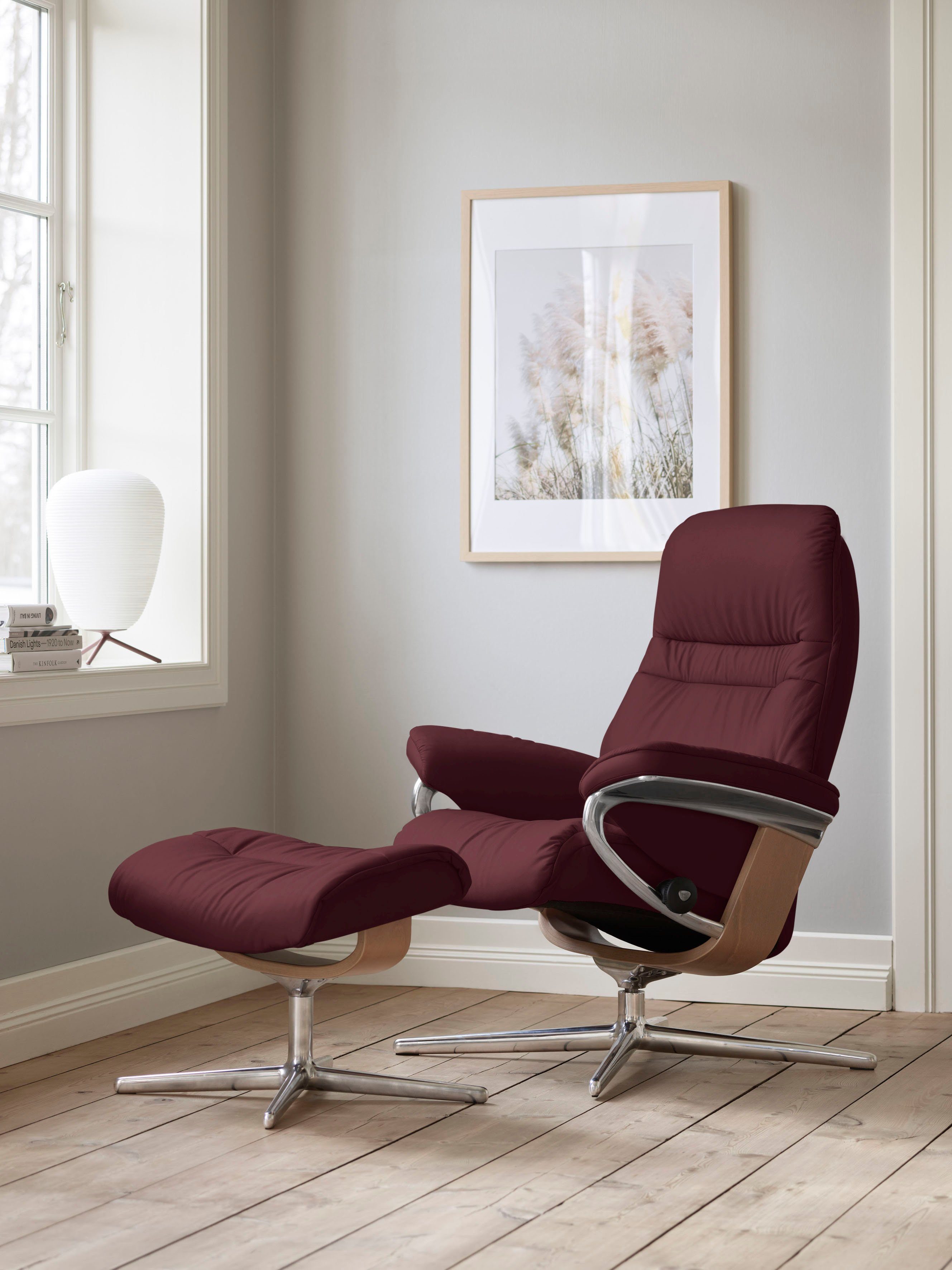 Stressless® Relaxsessel Sunrise, mit Cross Base, Größe S, M & L, Holzakzent Eiche
