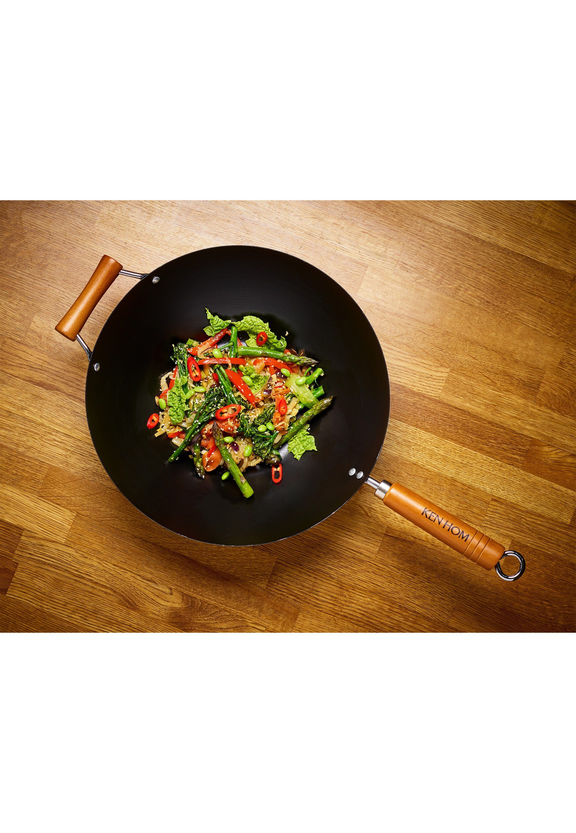 KEN HOM Wok Classic, aus hochwertigem Karbonstahl