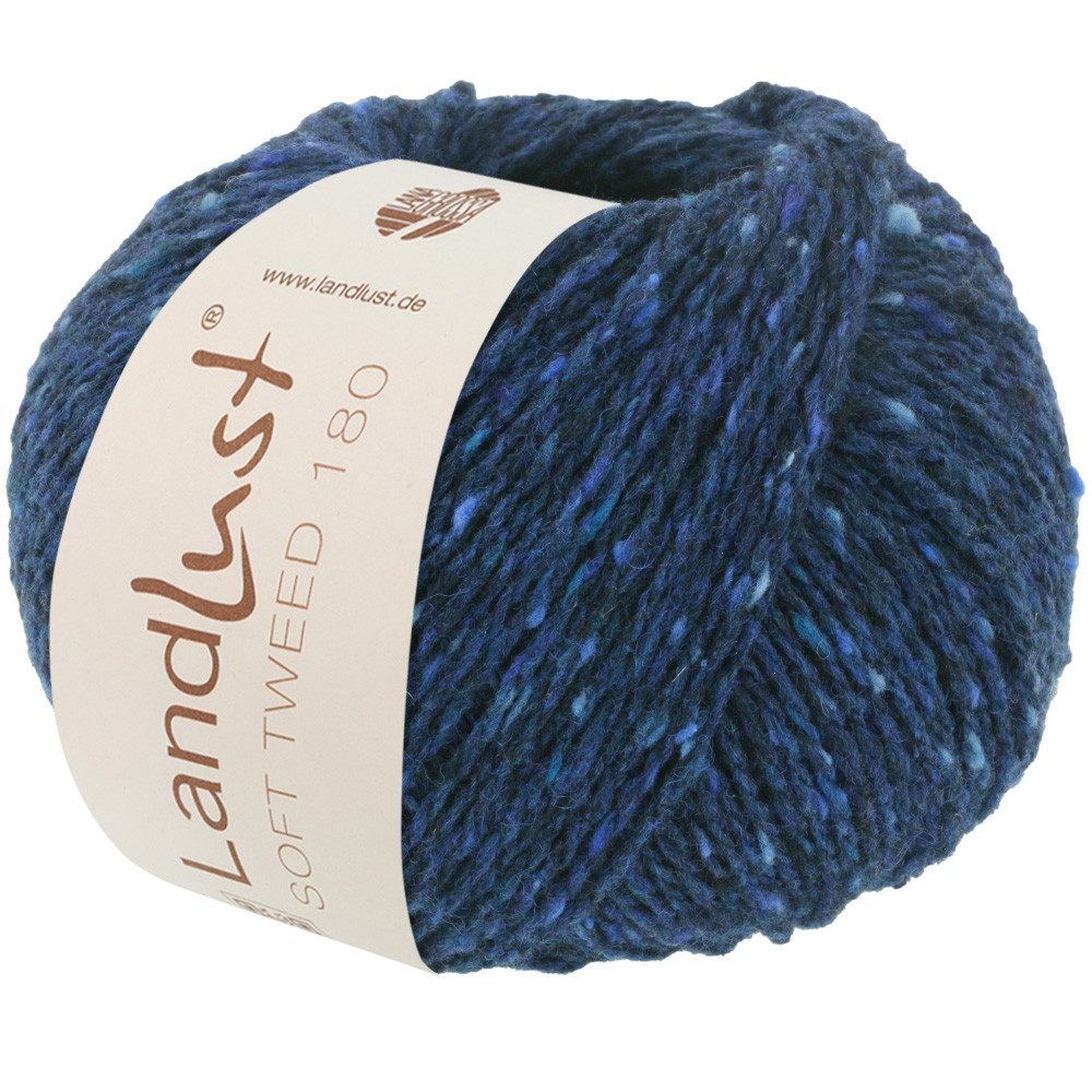 LANA GROSSA LANDLUST SOFT TWEED 180 Häkelwolle, 180 m (Klassisch verzwirntes Tweedgarn aus Schurwolle mit mehrfarbigen Noppen), 50 g