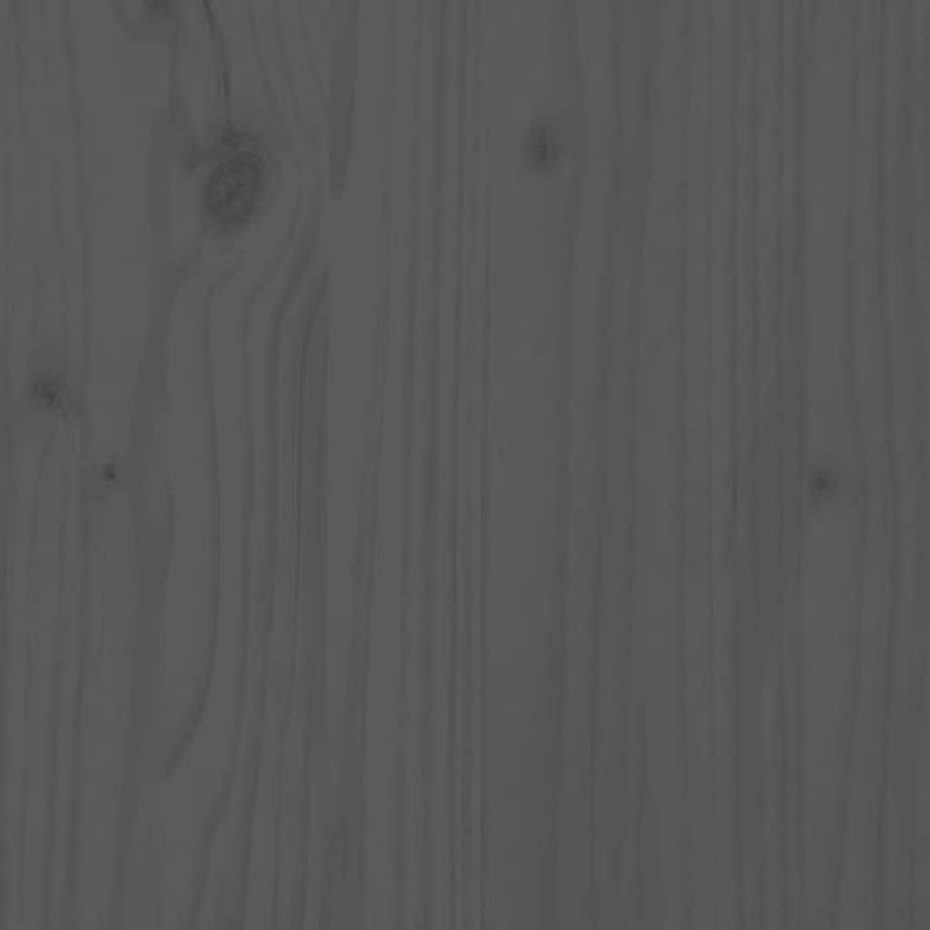möbelando Wandregal Hauteroda, B/H/T: Kiefer-Massivholz in Grau 80x35x30 cm, aus
