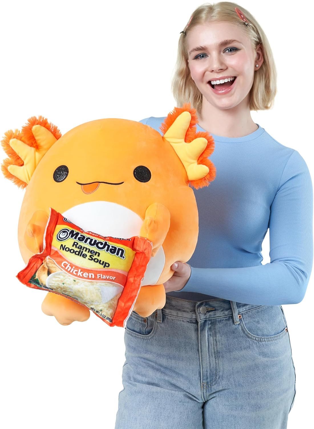 ZURU Plüschfigur Snackles Axolotl (Maruchan Nudelsuppe) 35 cm - Serie 1 Wave 2