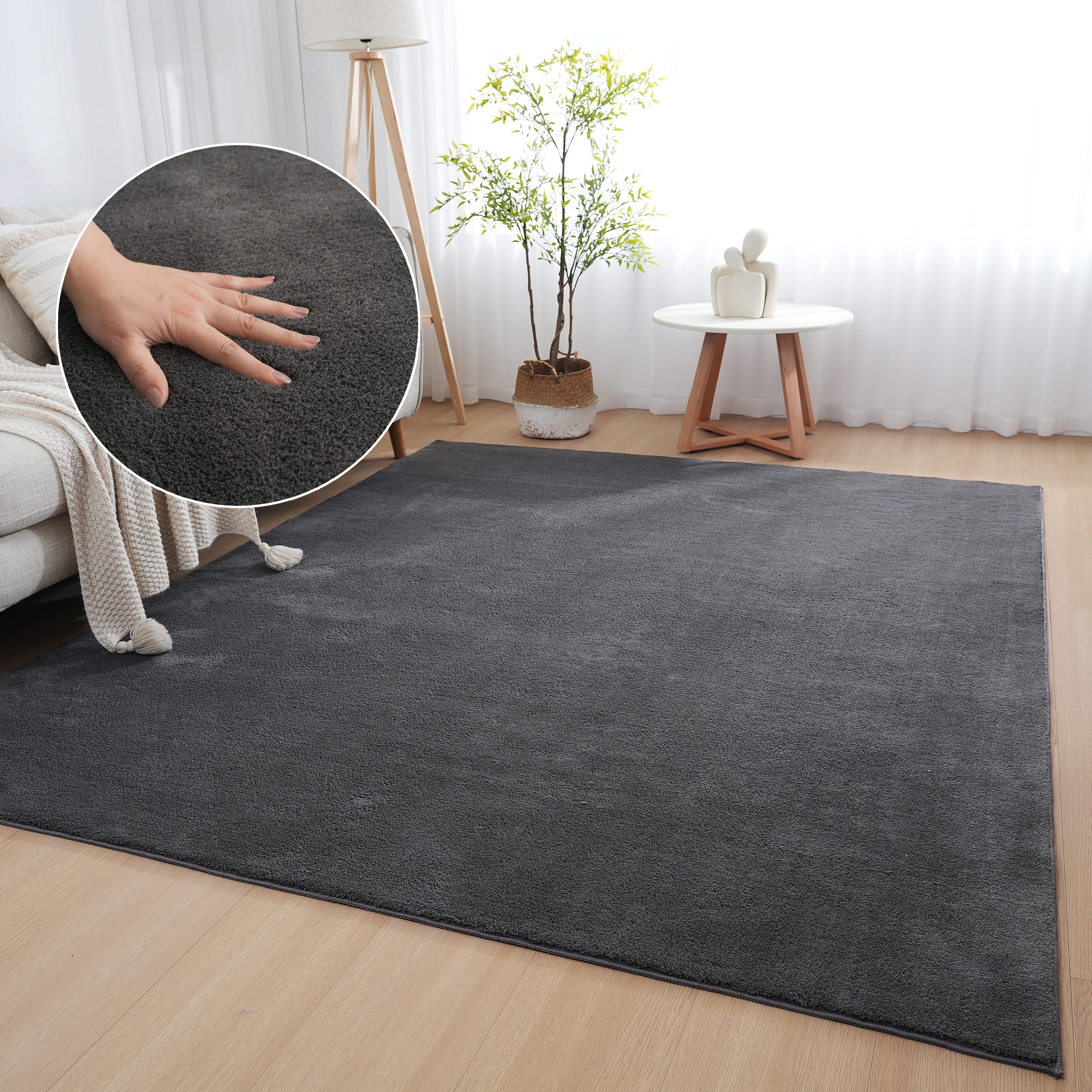 my home Teppich Cali light, Kunstfellteppich, günstig online kaufen