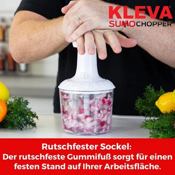 Best Direct® Zerkleinerer Kleva Sumo Chopper, Manueller Multifunktions Küchenhelfer, 350 ml