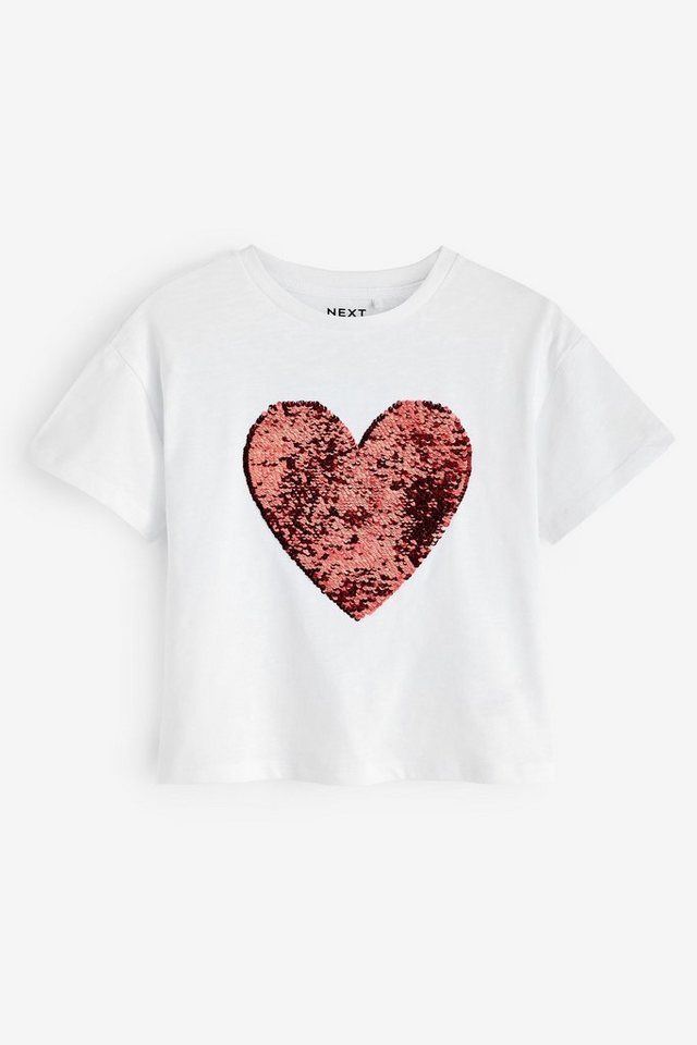 Next T-Shirt T-Shirt mit Paillettenherz (1-tlg), Aktuelles Design aus  England