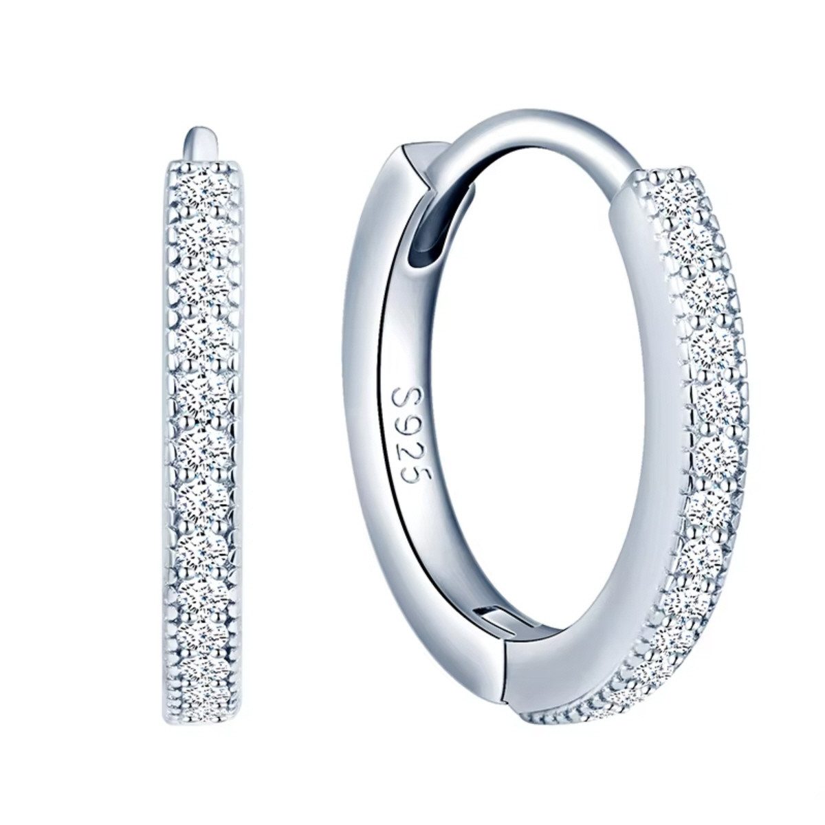 ELLAWIL Paar Creolen Ohrschmuck Ohrstecker Damenohrringe Creole Zirkonia Gl günstig online kaufen