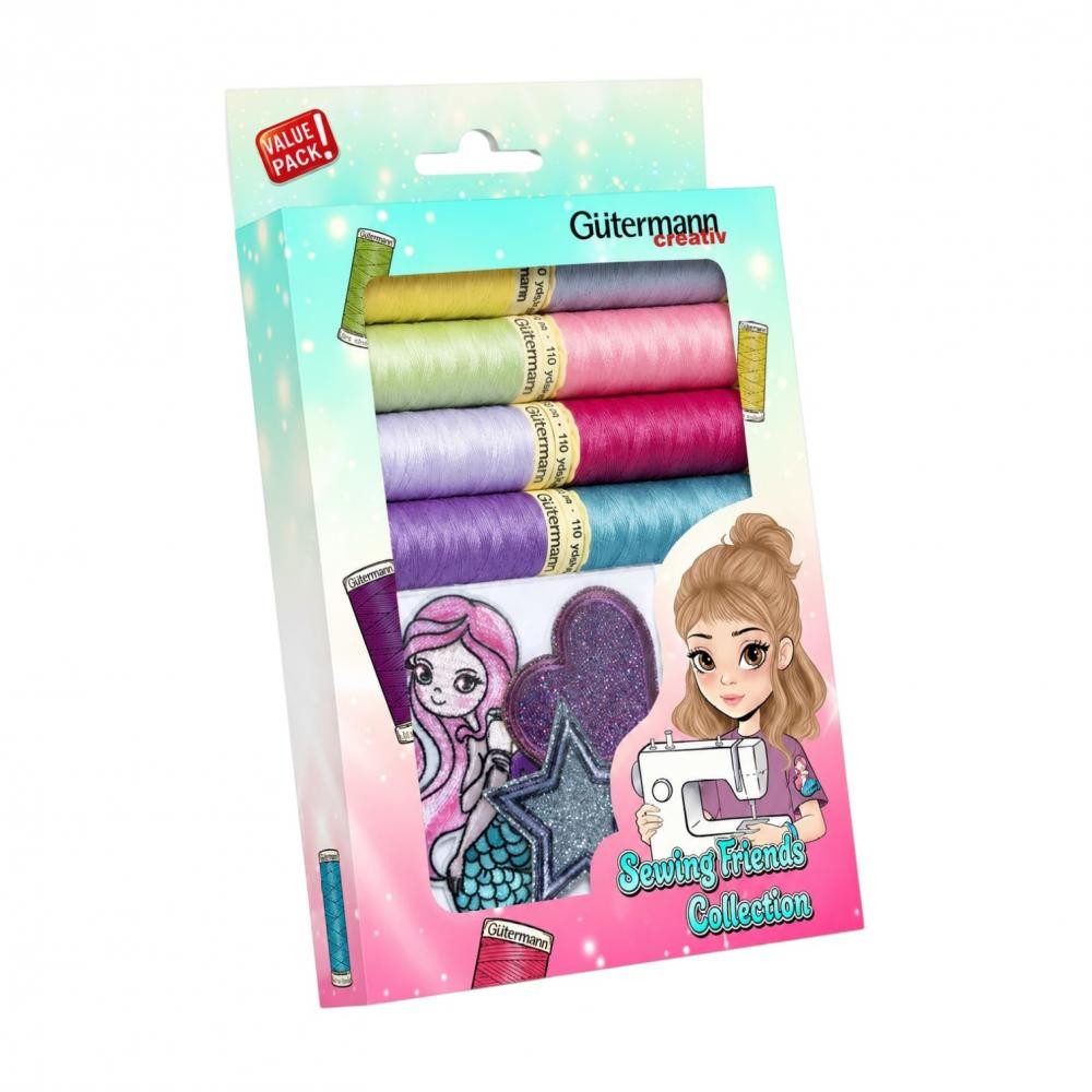 Gütermann - Sewing Friends Collection Garn-Set mit Applikationen Nähgarn