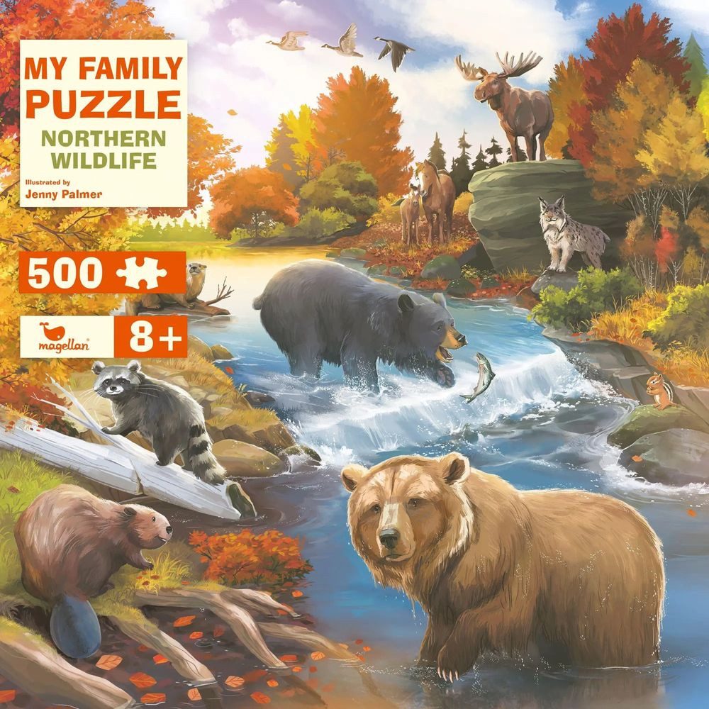 Magellan Puzzle My Family Puzzle - Northern Wildlife 500 Teile, 500 Puzzleteile