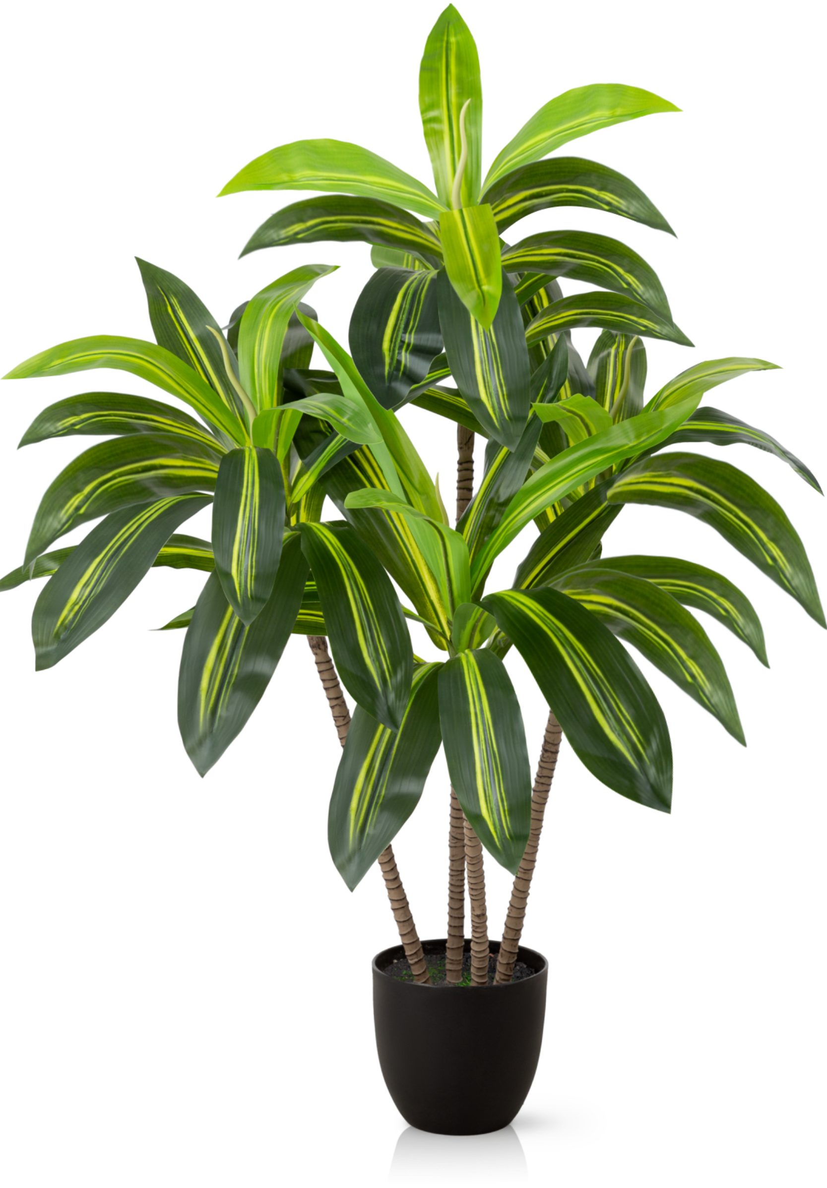 Kunstpalme künstlicher Drachenbaum, Kunstpflanze Drachenbaum im Topf Drachenbaum, PASCH, Höhe 100 cm
