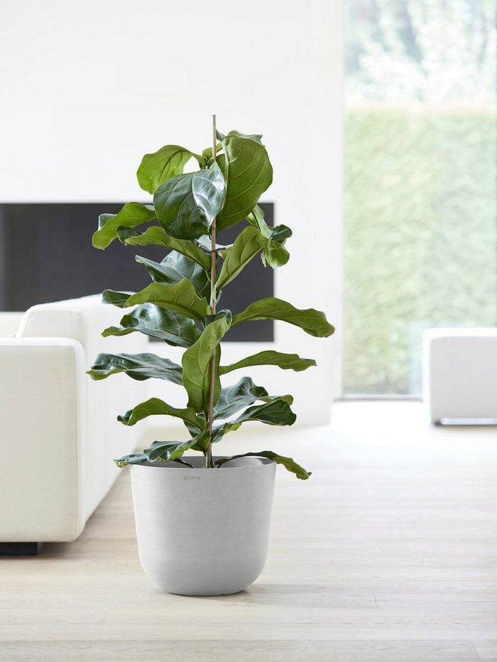 Thumbnail - ECOPOTS Blumentopf Oslo 35 + Wassersystem Weißgrau, für innen und außen: frostsicher, bruchsicher und lichtbeständig