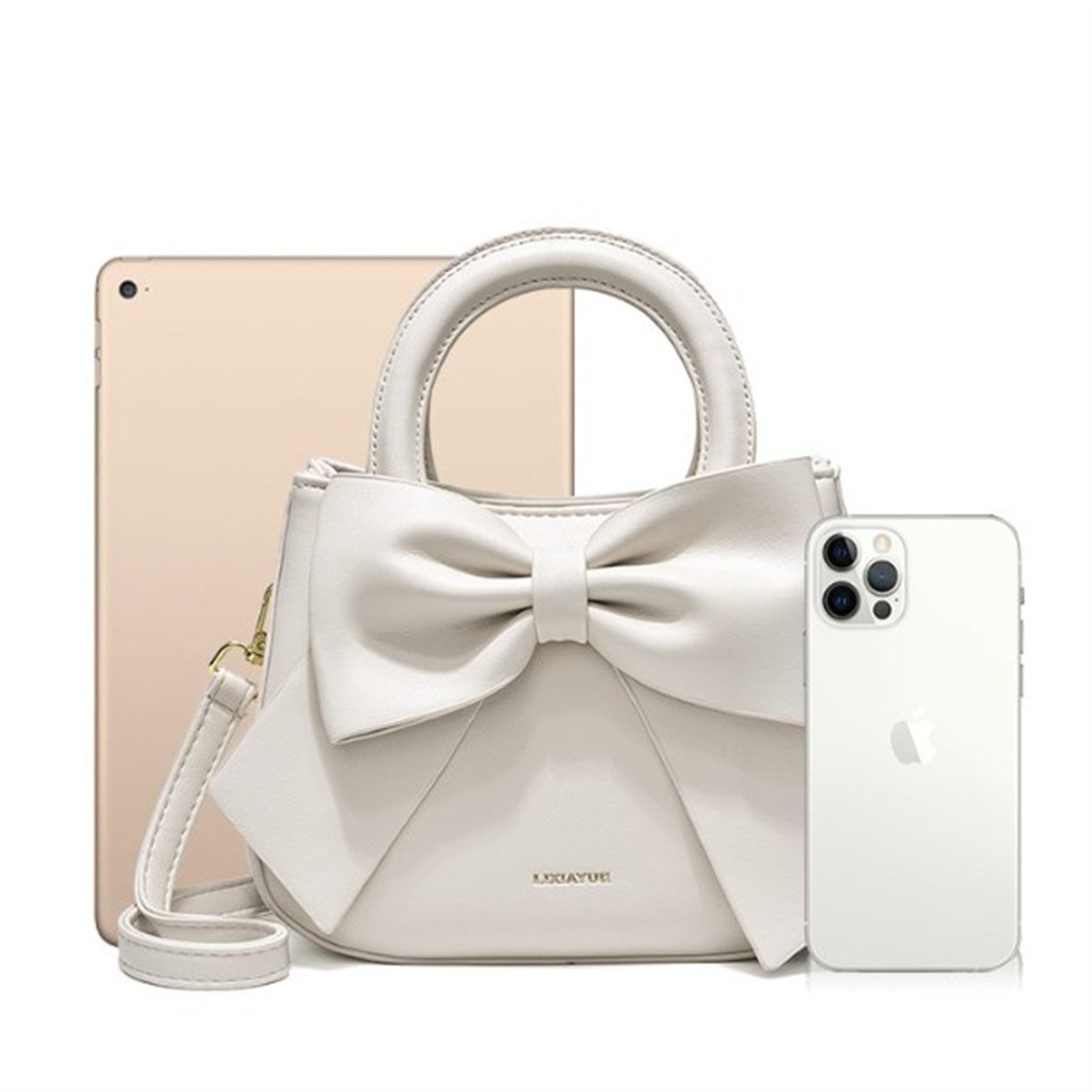 autolock Henkeltasche Henkeltasche, Crossbody, mit Top Carry Handle und Cute Bow Knot