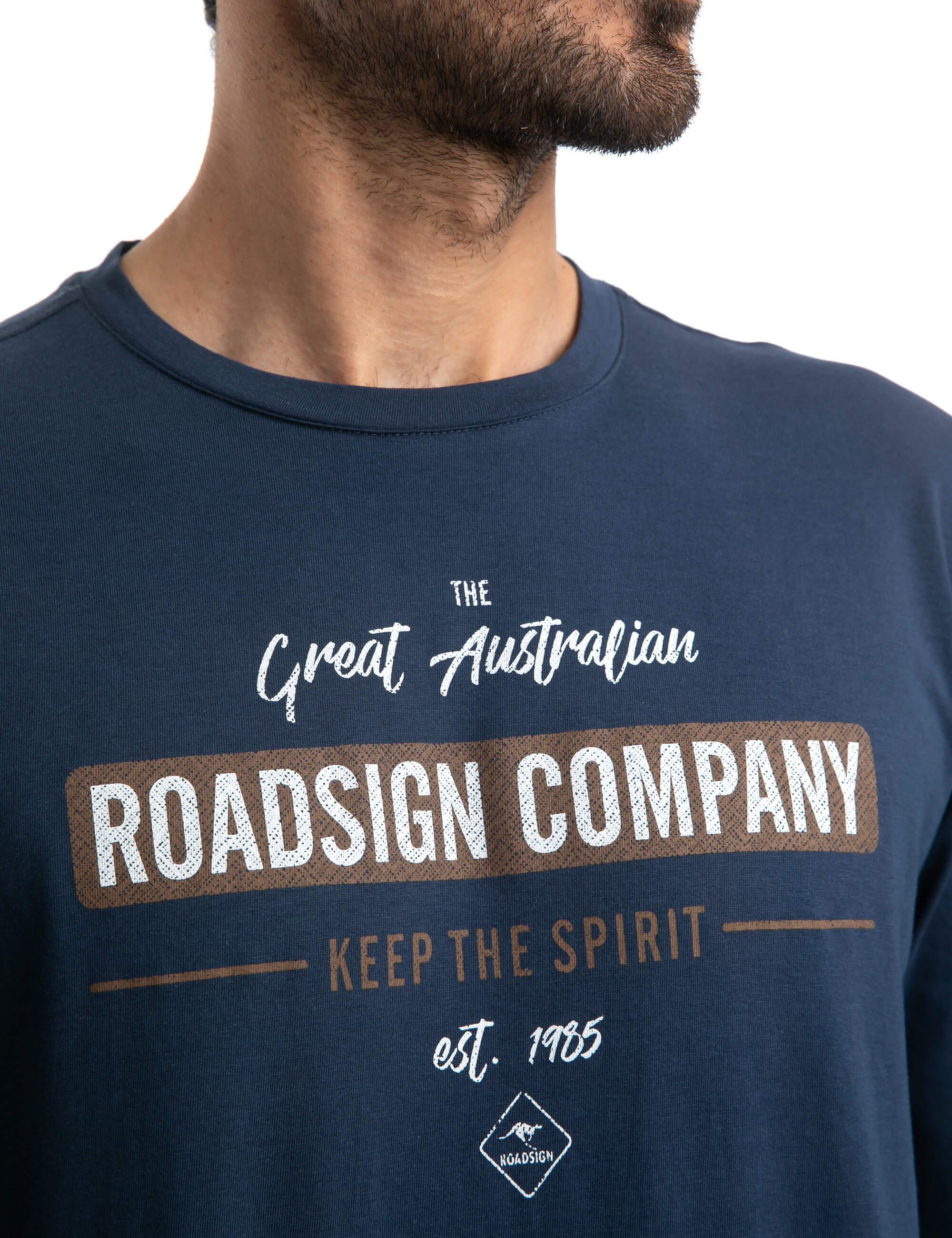 ROADSIGN australia RS Langarmshirt mit 1-tlg) Aufdruck (1, Navy Company