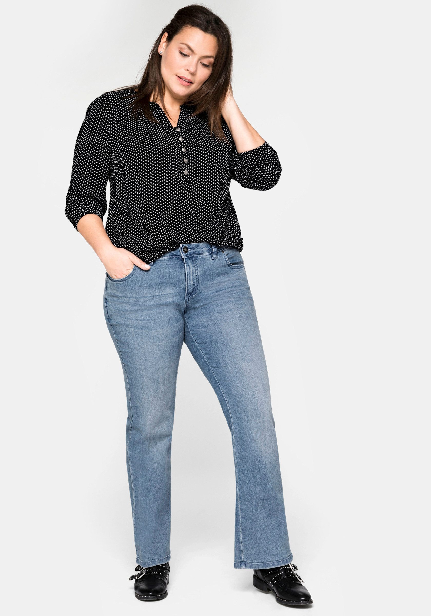 Sheego Bequeme Jeans Bootcut-Jeans günstig online kaufen