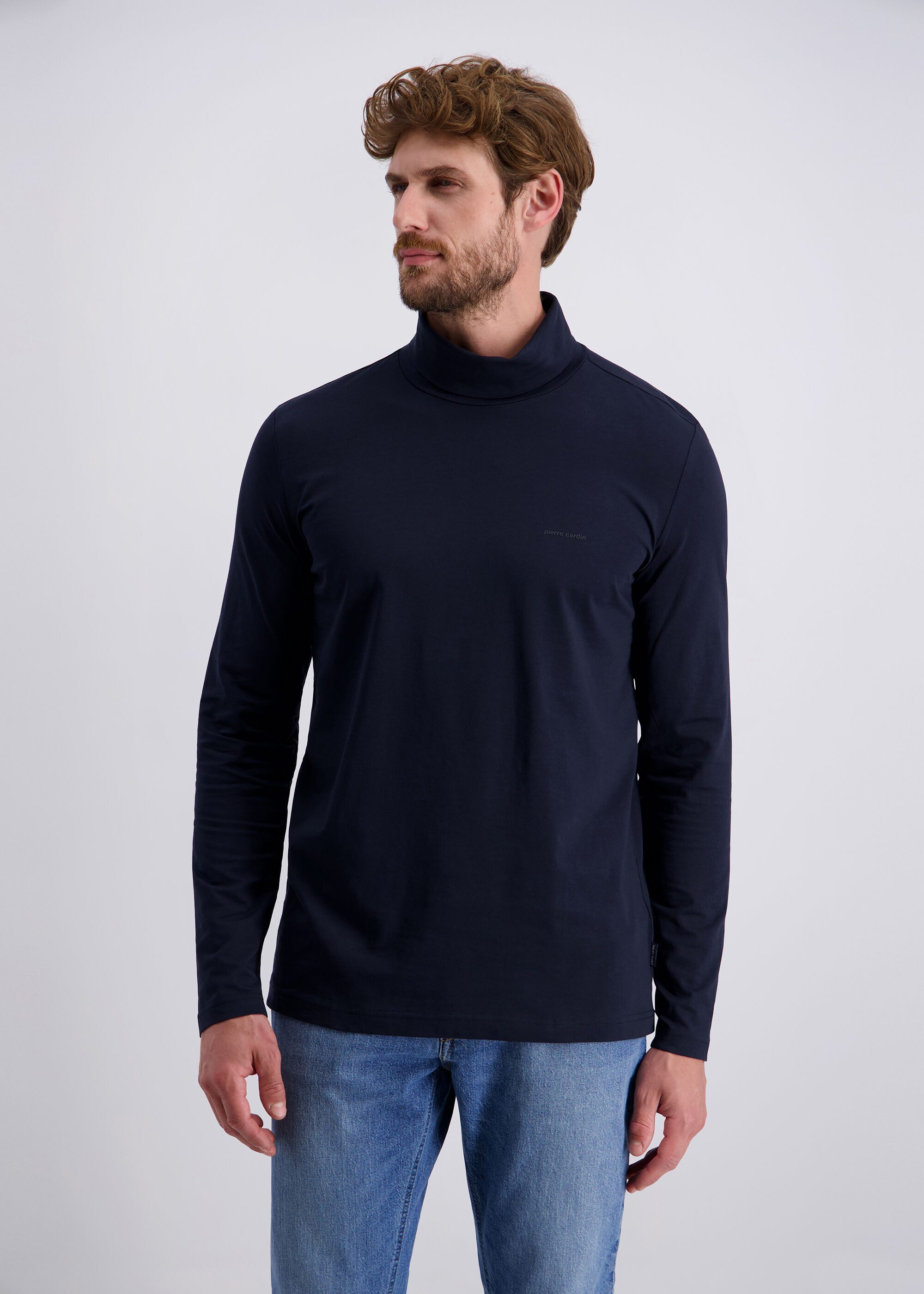 Pierre Cardin Langarmshirt (1-tlg) Mit Rollkragen